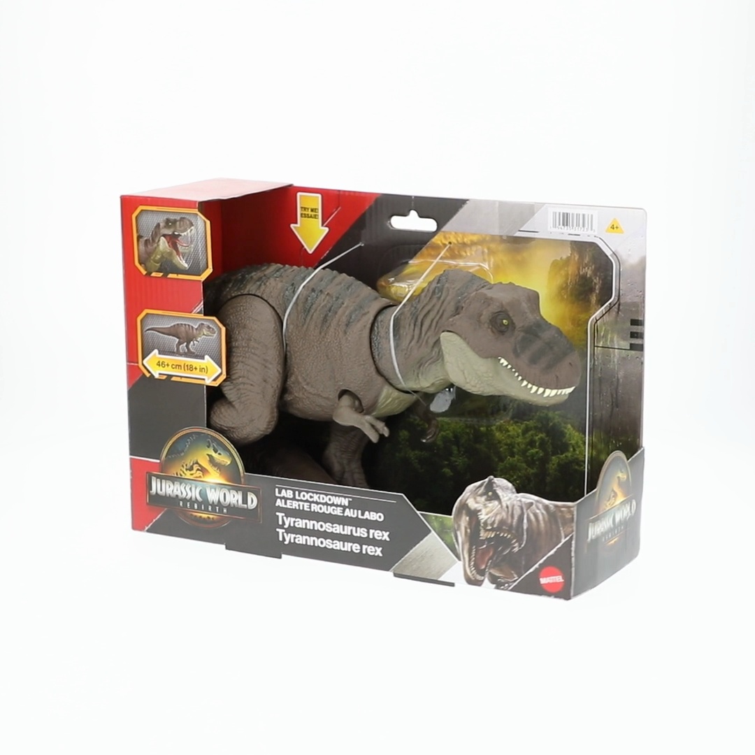 Jurassic World Rebirth T-Rex Chomp Attack Action Figure, 18
