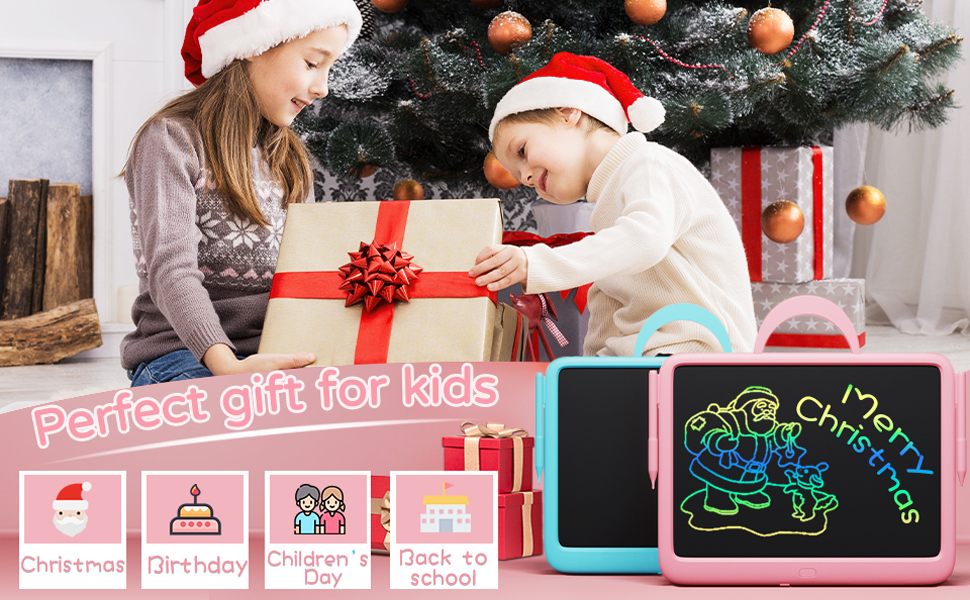 thumbnail video image 2 of 15 inch LCD Writing Tablet,Large Screen Drawing Pad, Scribbler and Doodle Board for Kids, Educational Learning Travel Essentials Toys Gifts for 3-12 Year Old GirlBoys, Blue, 2 of 11