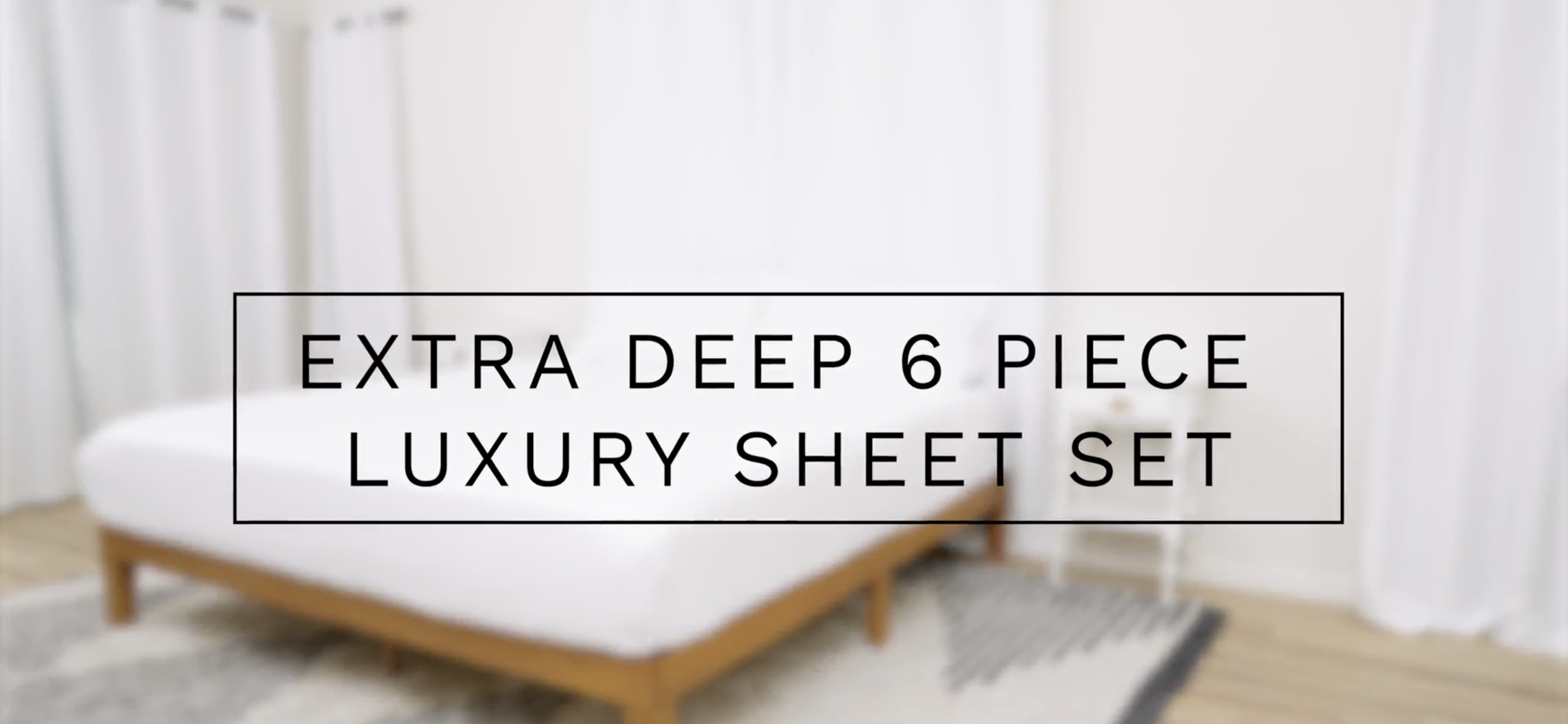 thumbnail video image 2 of CGK Linens 6-Piece Extra Deep Pocket Sheet Set With Extra Matching Pillowcases - King Size Bed Sheets Fits 18"-24" Mattresses, Beige, 2 of 7