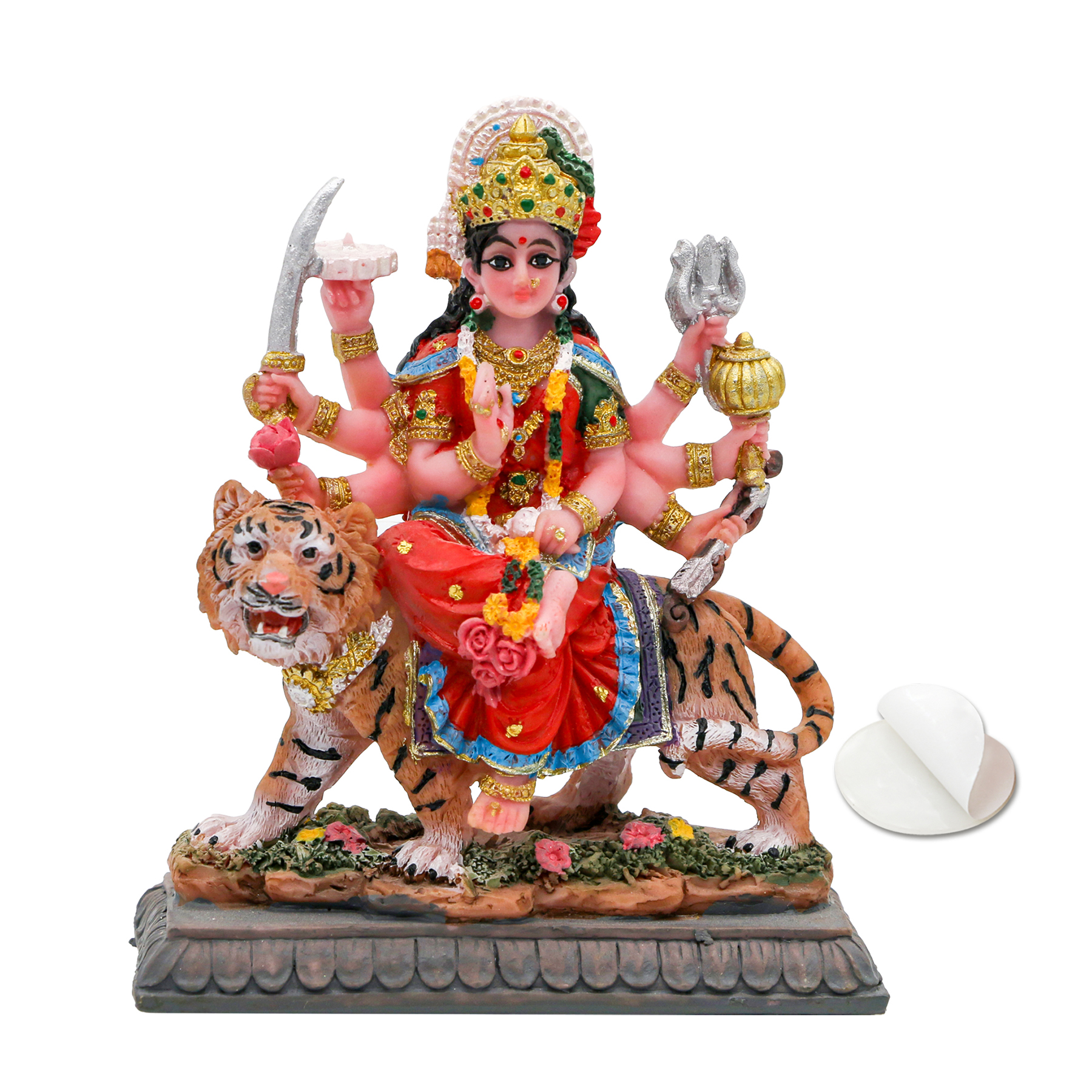 thumbnail video image 2 of BangBangDa Durga for Car Decor - 4.1" H Small Durga on Tiger Statue for Vehicle Dashboard Hindu Goddess Father’s Day Mother’s Day Diwali Birthday Gifts for Indian People Altar Pooja Item, 2 of 10