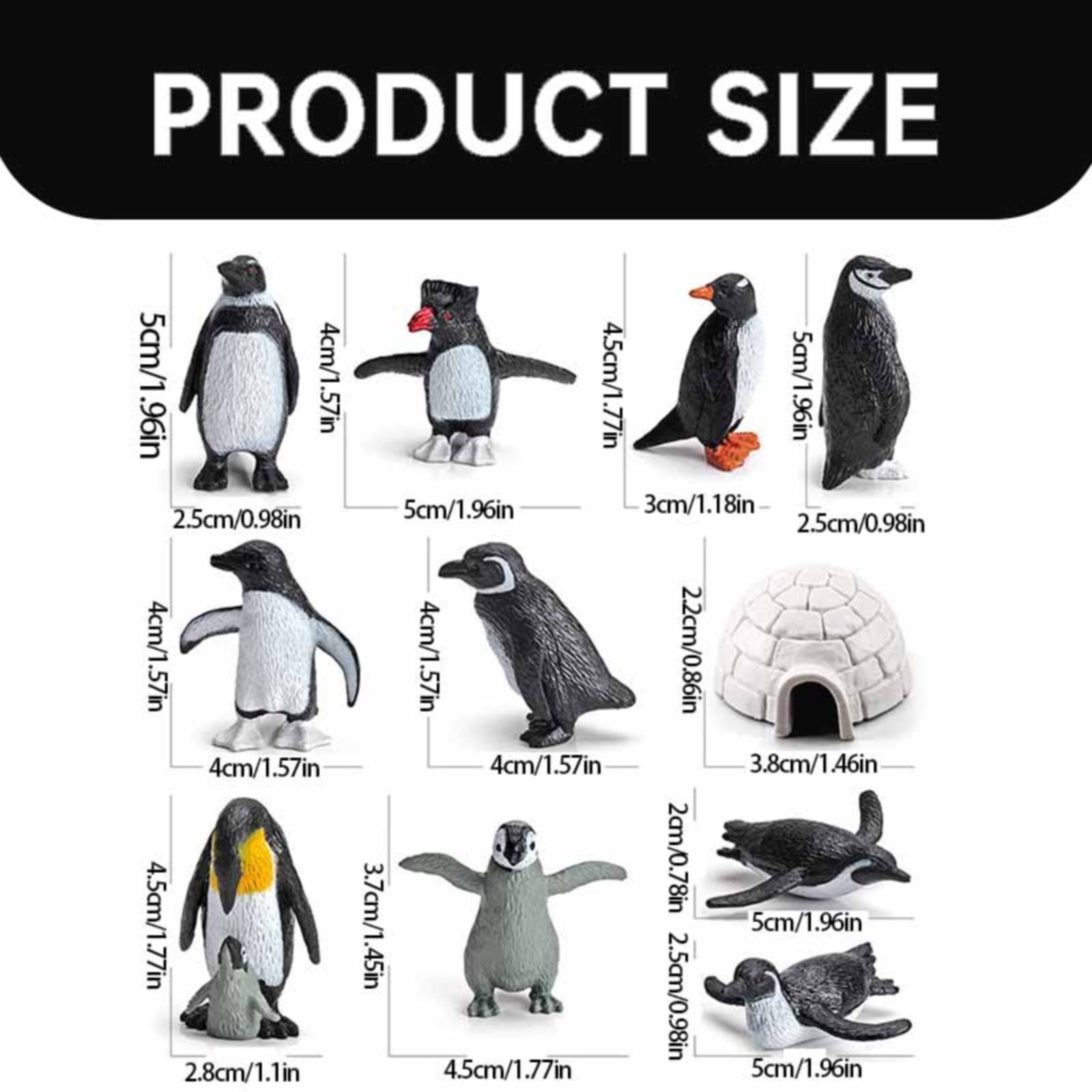 thumbnail video image 2 of Clearance Desktop Ornament under $5,Penguin Figurines Toy Playset Mini Penguin Toy Set Realistic Penguin Cake Topper Small Penguin Action Figures Animal Educational Toys For, 2 of 10