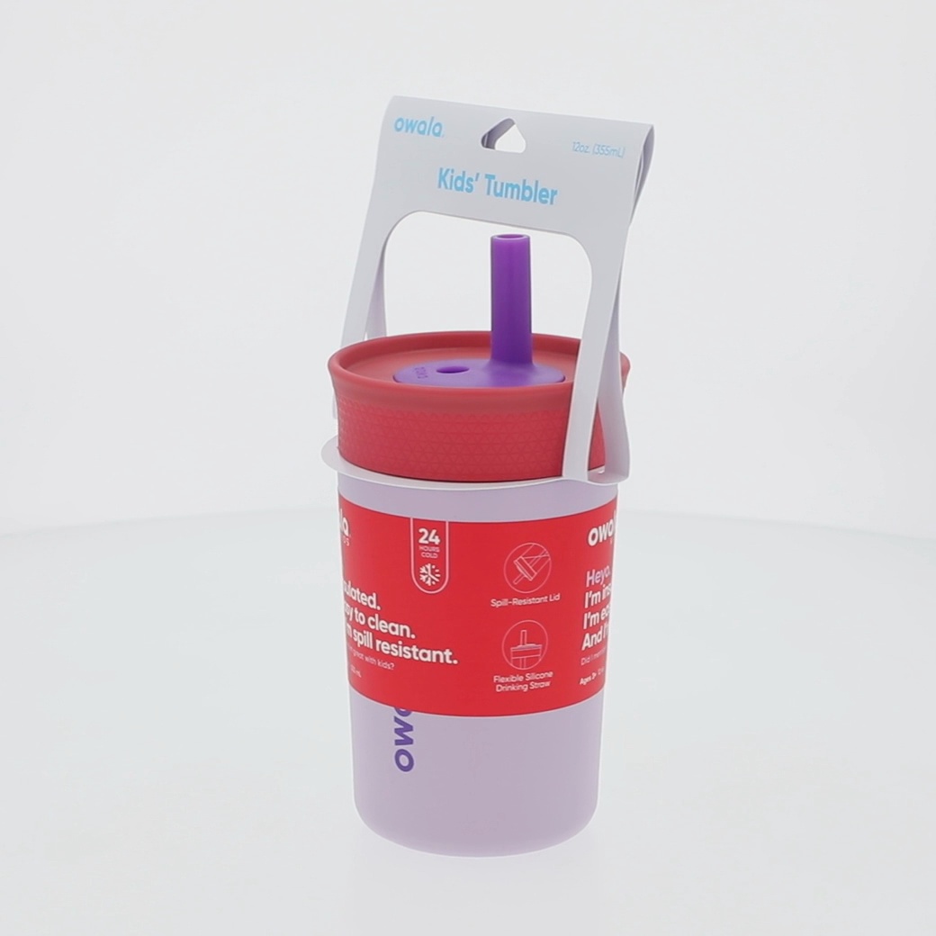 Owala Kids' Tumbler Stainless Steel 12oz Lilac Rocket - Walmart