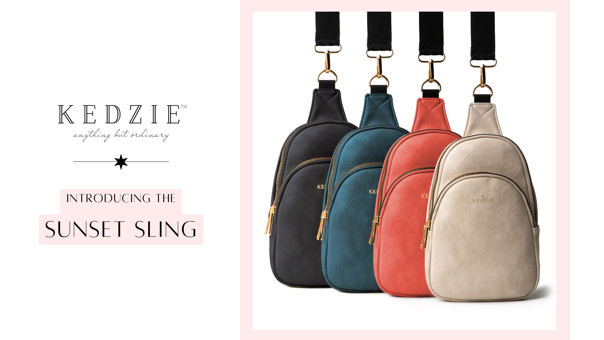 thumbnail video image 2 of Kedzie Sunset Sling Bag Soft Vegan Leather Crossbody Bag Cell Phone Purse, Black (Women's), 2 of 11