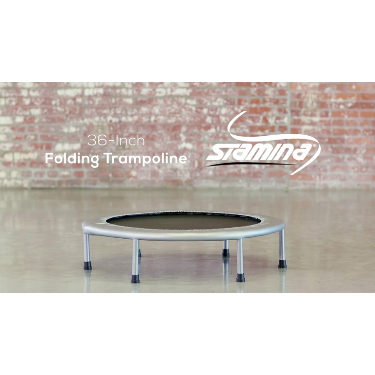 Stamina 36 in. Heavy-Duty Folding Trampoline, Gray - Easy to Use