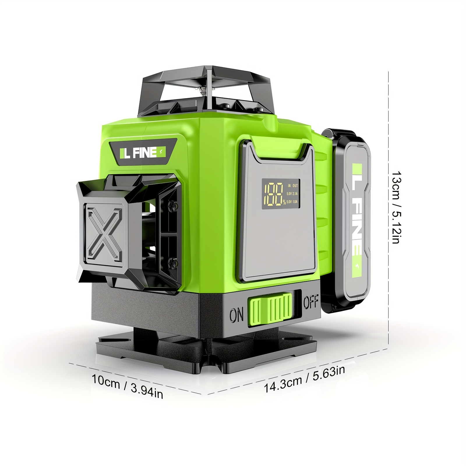 L-Fine 4D Green Laser Level, 4x360Â° Self-Leveling, 4800mAh