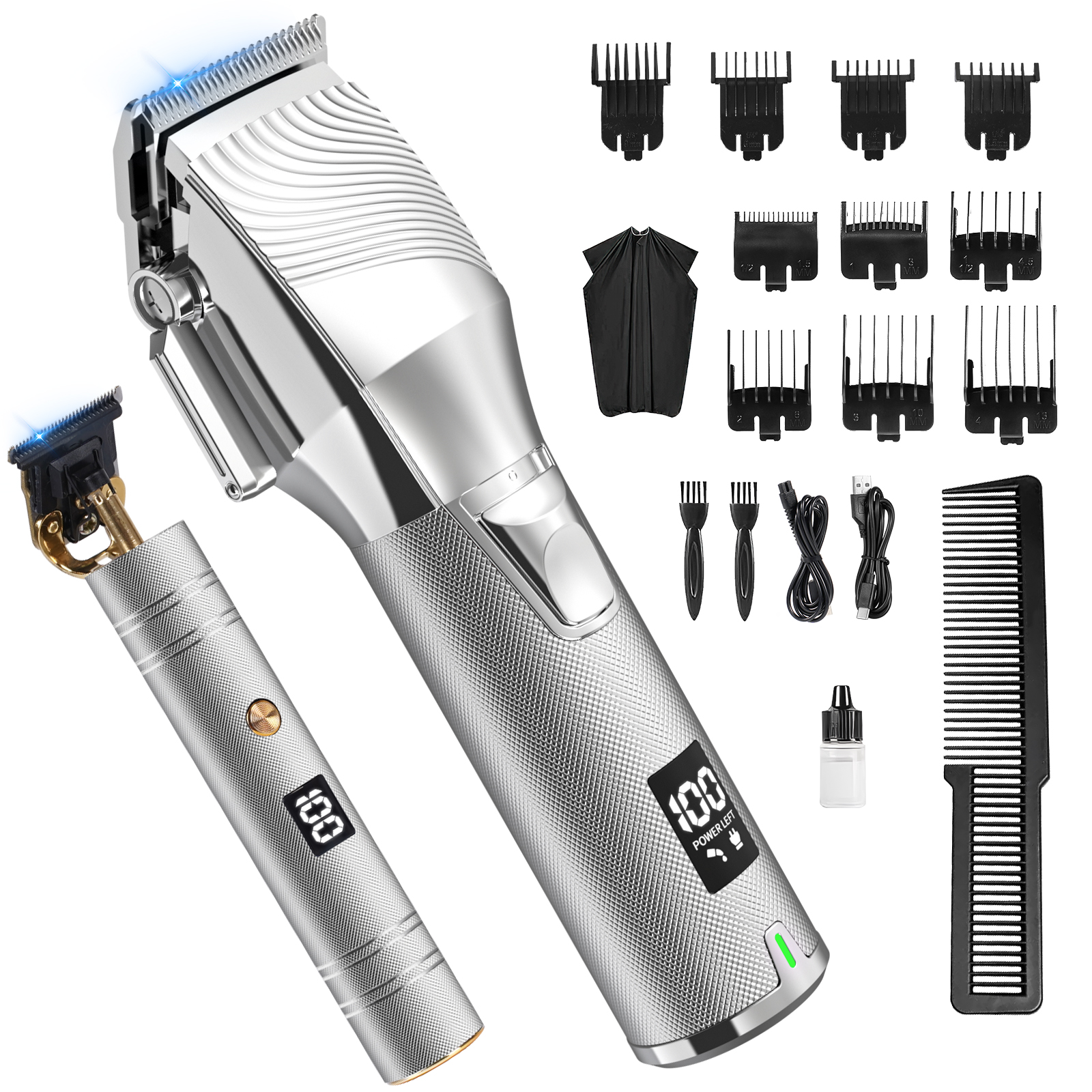 thumbnail video image 2 of NEXPURE Hair Clippers,Cordless Beard Trimmer for Men,LCD Display Hair Clippers and Trimmer Sets,Haircut Beauty Kit for Men, 2 of 9