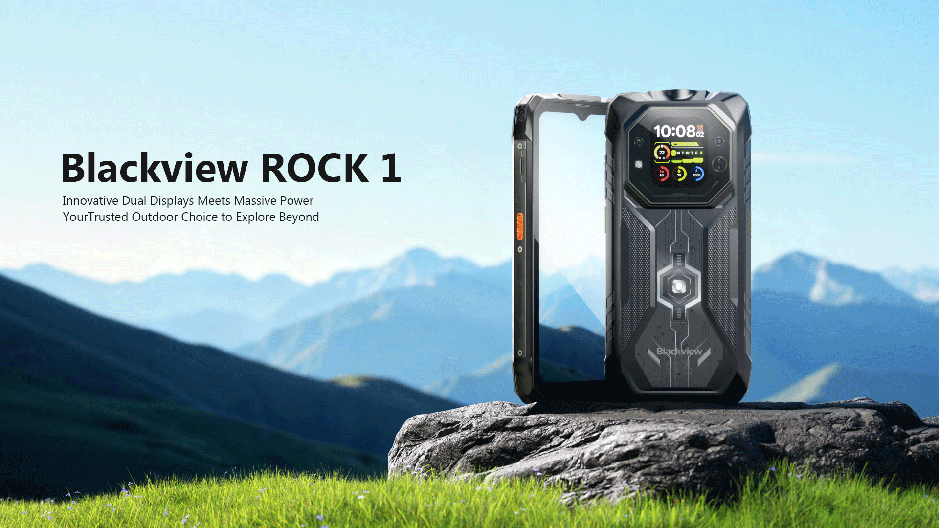 thumbnail video image 2 of Blackview Rock 1 Android 16 Outdoor Mobile Phone without Contract 4G, 24GB + 256GB, 15000mAh Outdoor Smartphone, 6.56 Inch HD+ Dual Pantalla, 20MP + 16MP, IP68 Waterproof Construction Site Mobile, 2 of 9