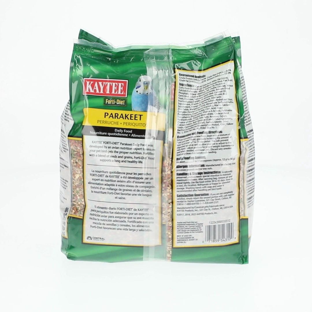 Kaytee Forti-Diet Parakeet Pet Bird Food Seed 2lb - Walmart.com