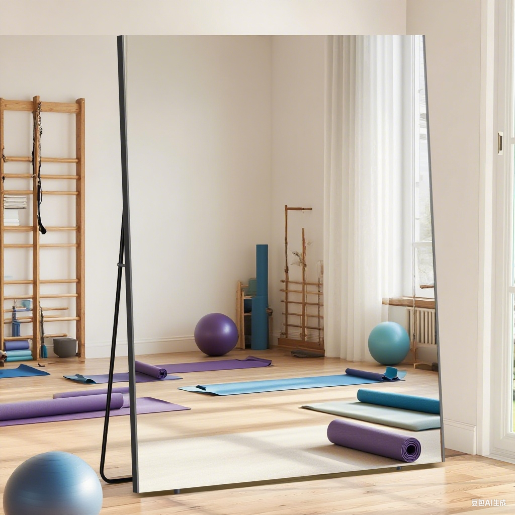 thumbnail video image 2 of 71"x40"Full Length Mirror with Stand, Lightweight Floor Standing Oversize Mirrors, Nano-film Shatterproof Full Body Mirror for Home, Gym, Yoga/Dance Studio,White, 2 of 10