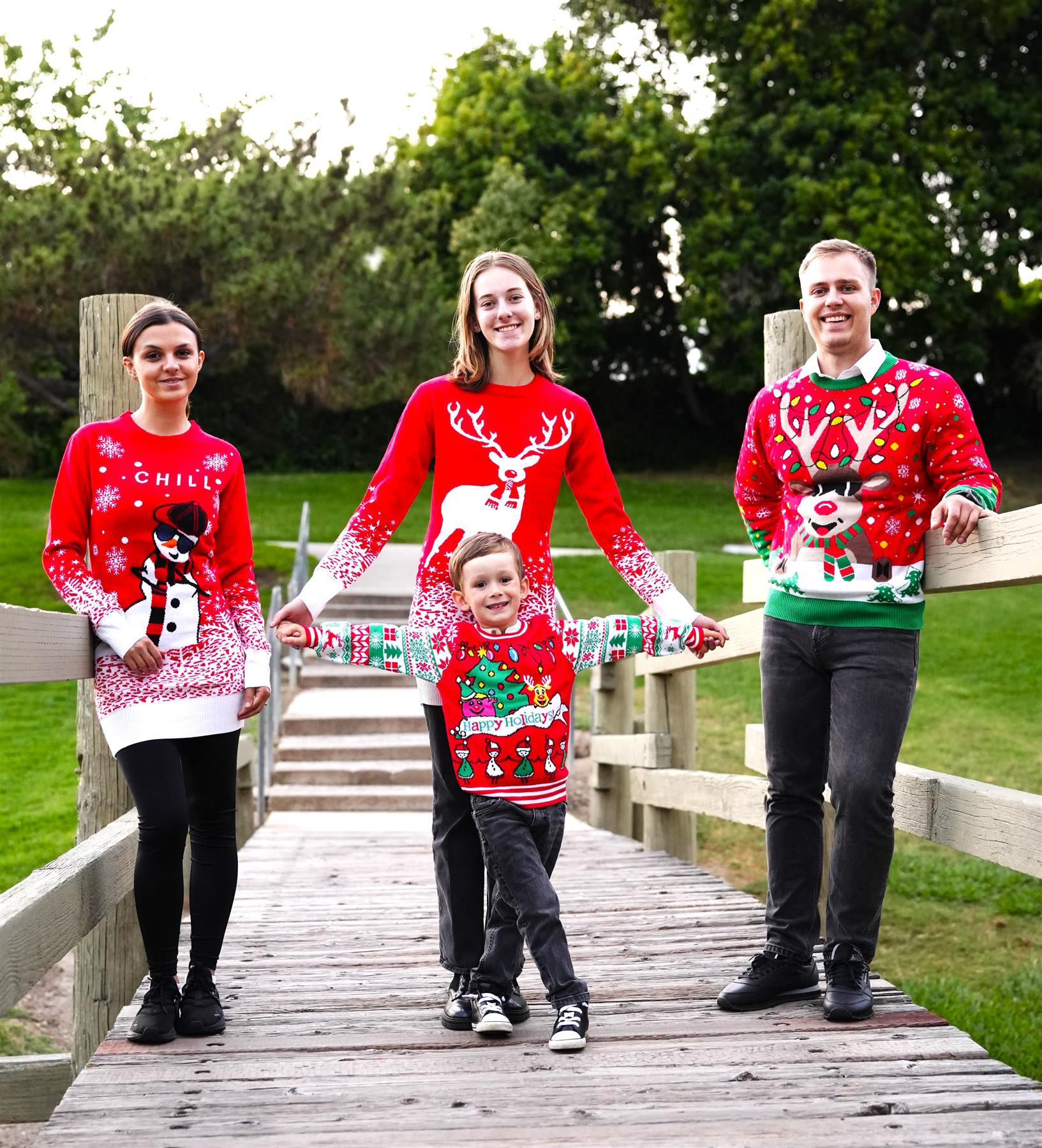 thumbnail video image 2 of Socal Look Women's Ugly Christmas Sweater Dress – Long Sleeve Acrylic Crew Neck Pullover, XS, 2 of 10