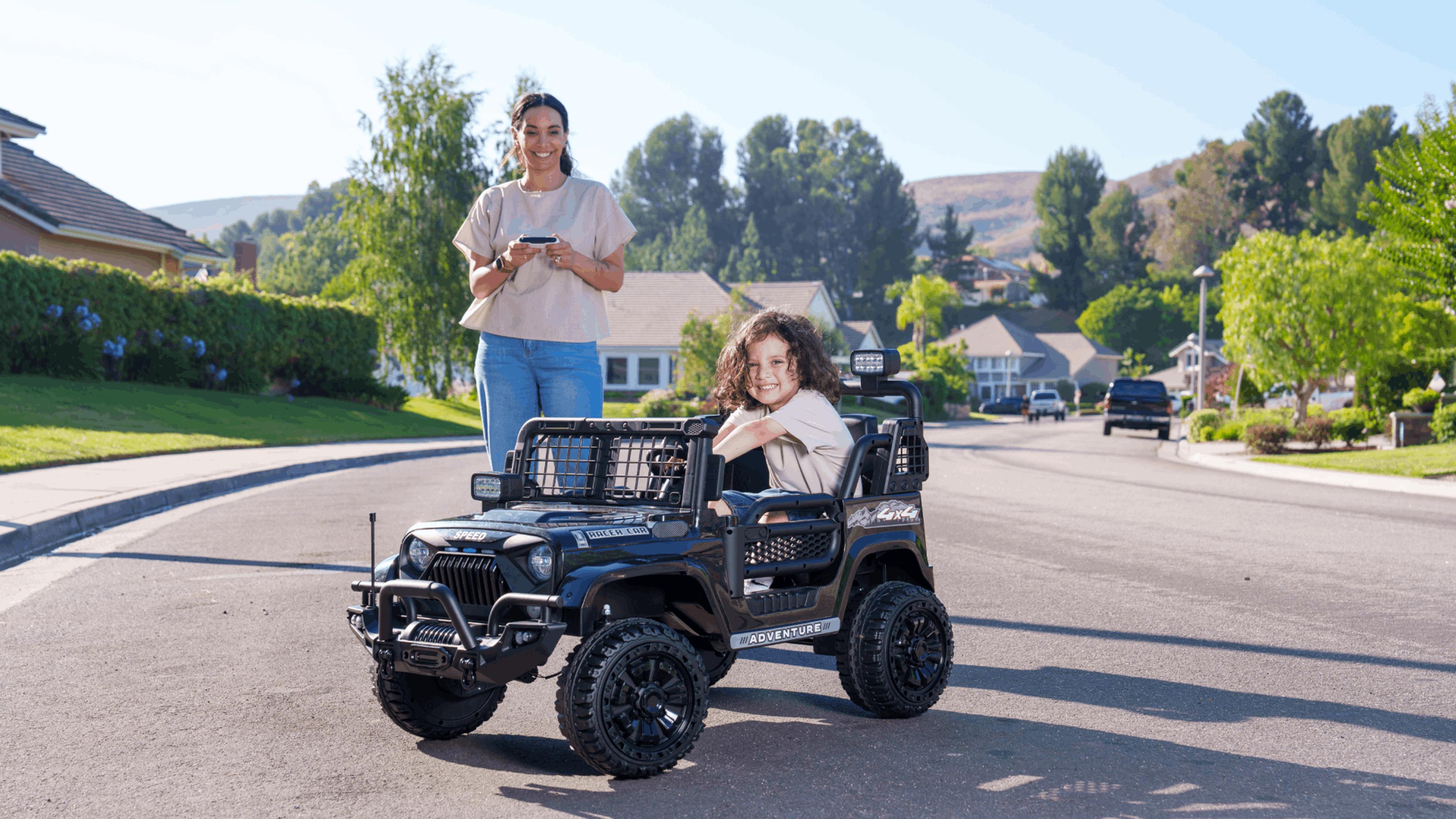 HHVEL 24V 7AH Power Car Wheels with Remote Control, Ride on Cars for ...