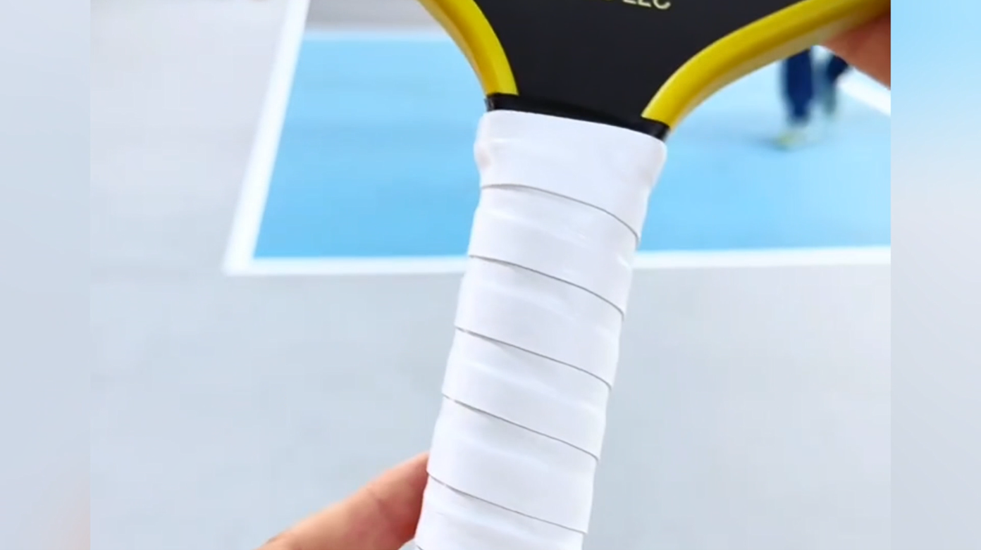 thumbnail video image 2 of Pickle Grips Pickleball Paddle Grip Tape - Overgrip Grip Wrap for Pickleball Racket - Moisture Wicking Paddle Grip Wrap (2 Pack) - Pink, 2 of 8