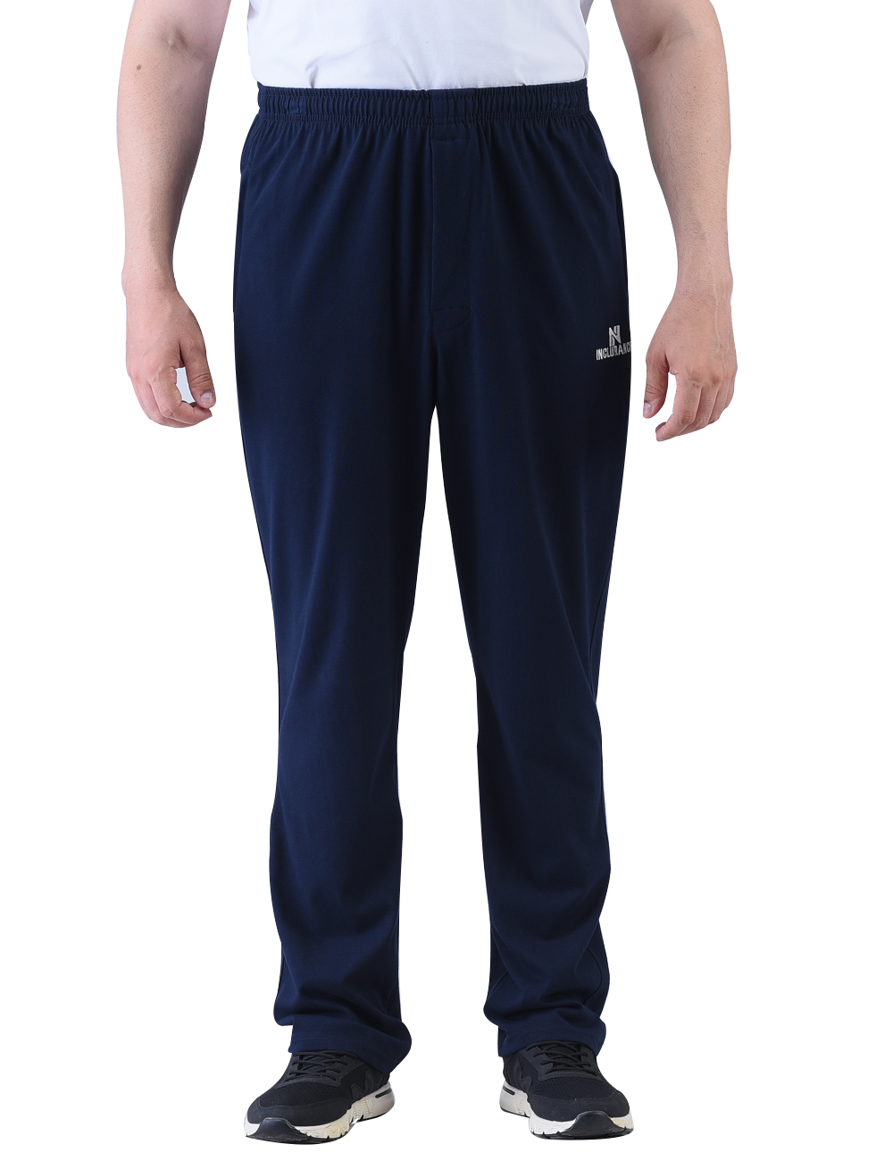 thumbnail video image 2 of INCLURANCH Men's Adaptive Front-Zip Sweatpants with Zipper Pockets - Soft Fleece Joggers for Seniors & Mobility Lightweight Navy Blue M, 2 of 9
