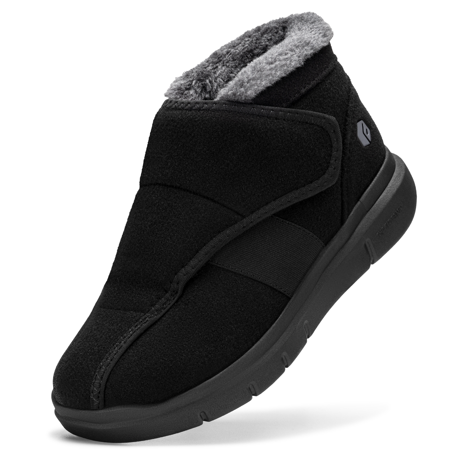 thumbnail video image 2 of FitVille Extra Wide Womens Winter Boots Diabetic Shoes for Women with Adjustable Closures for Swollen Foot, Neuropathy, Black, 2 of 7
