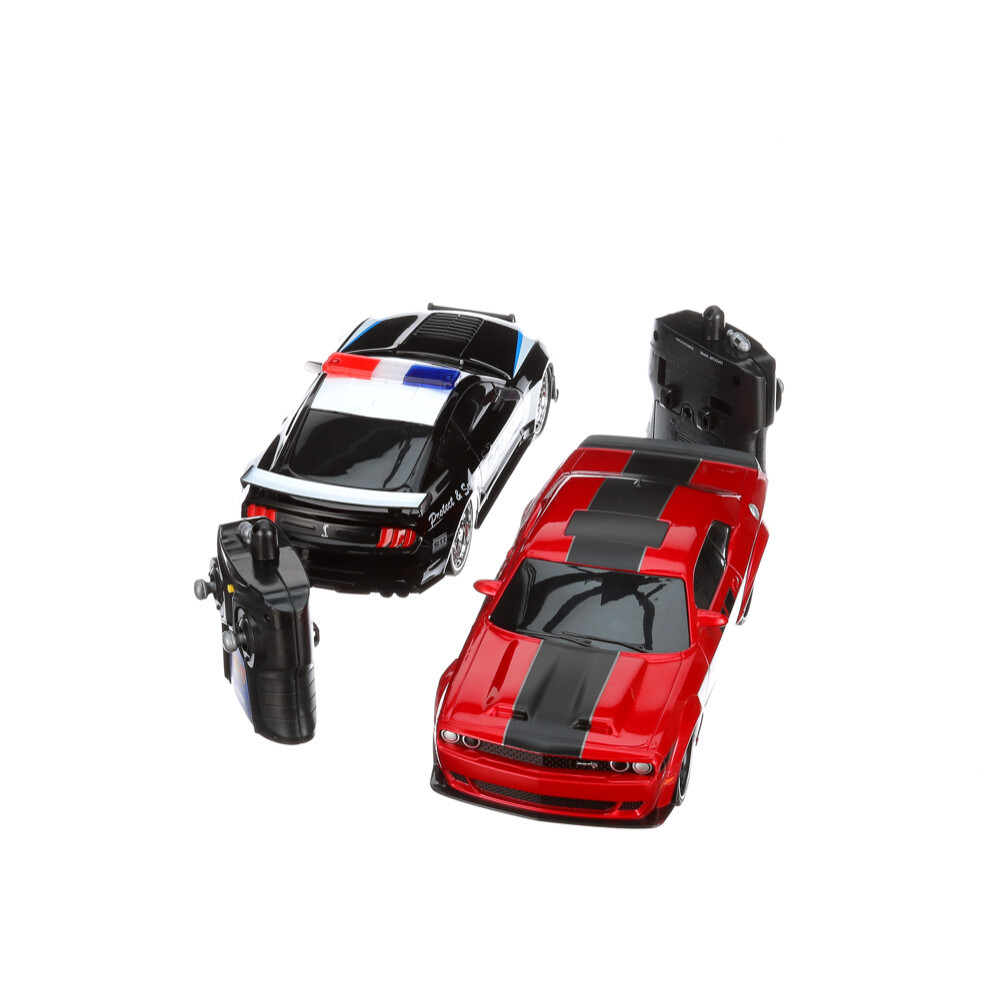 Jada Toys - Heat Chase 1:16 Scale Twin Pack RC, Shelby GT