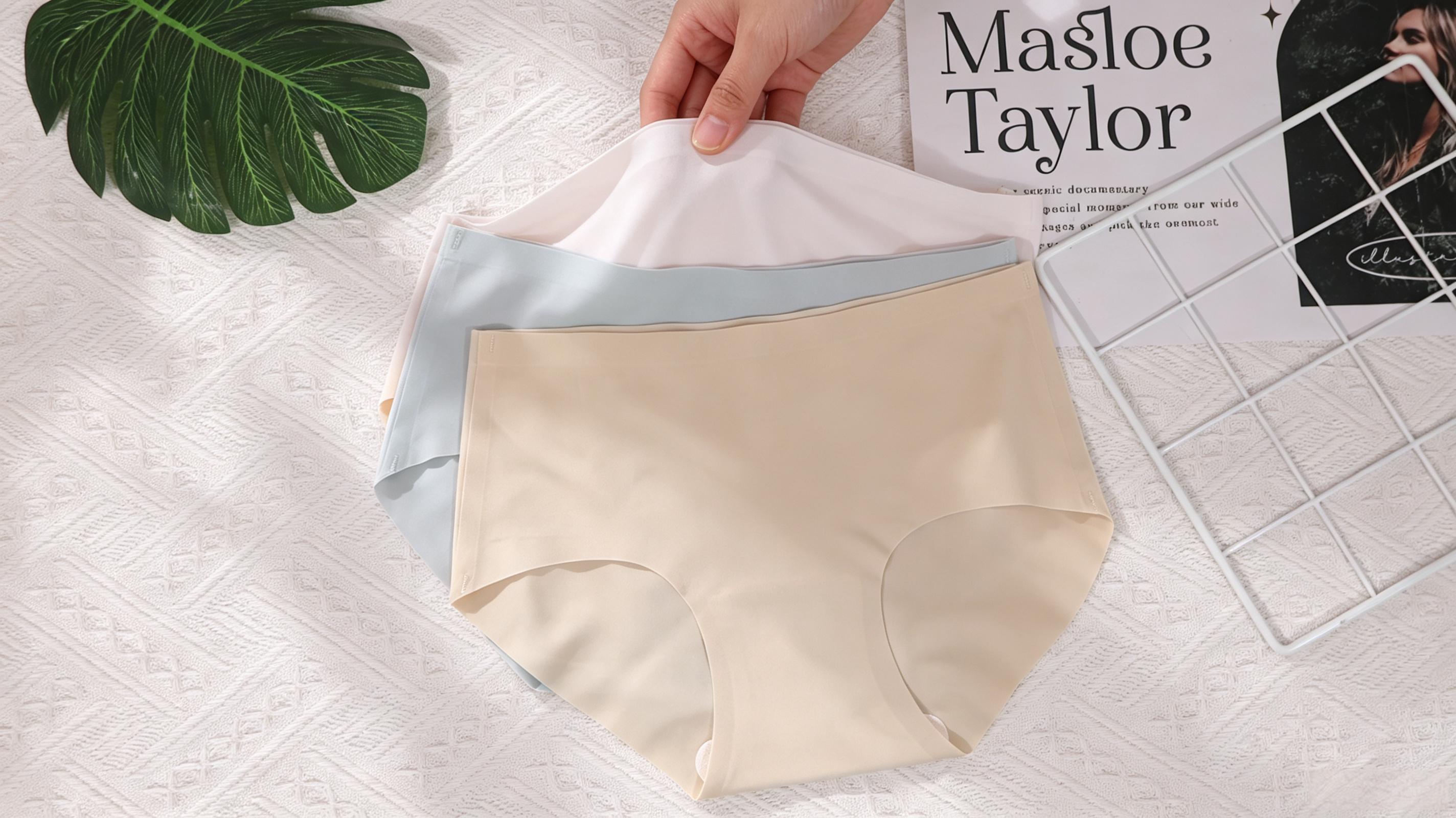 thumbnail video image 2 of FamilyBlisst Teen Girls Seamless Tagless No Show Panties 6-Pack Solid White 17-18Y, 2 of 7