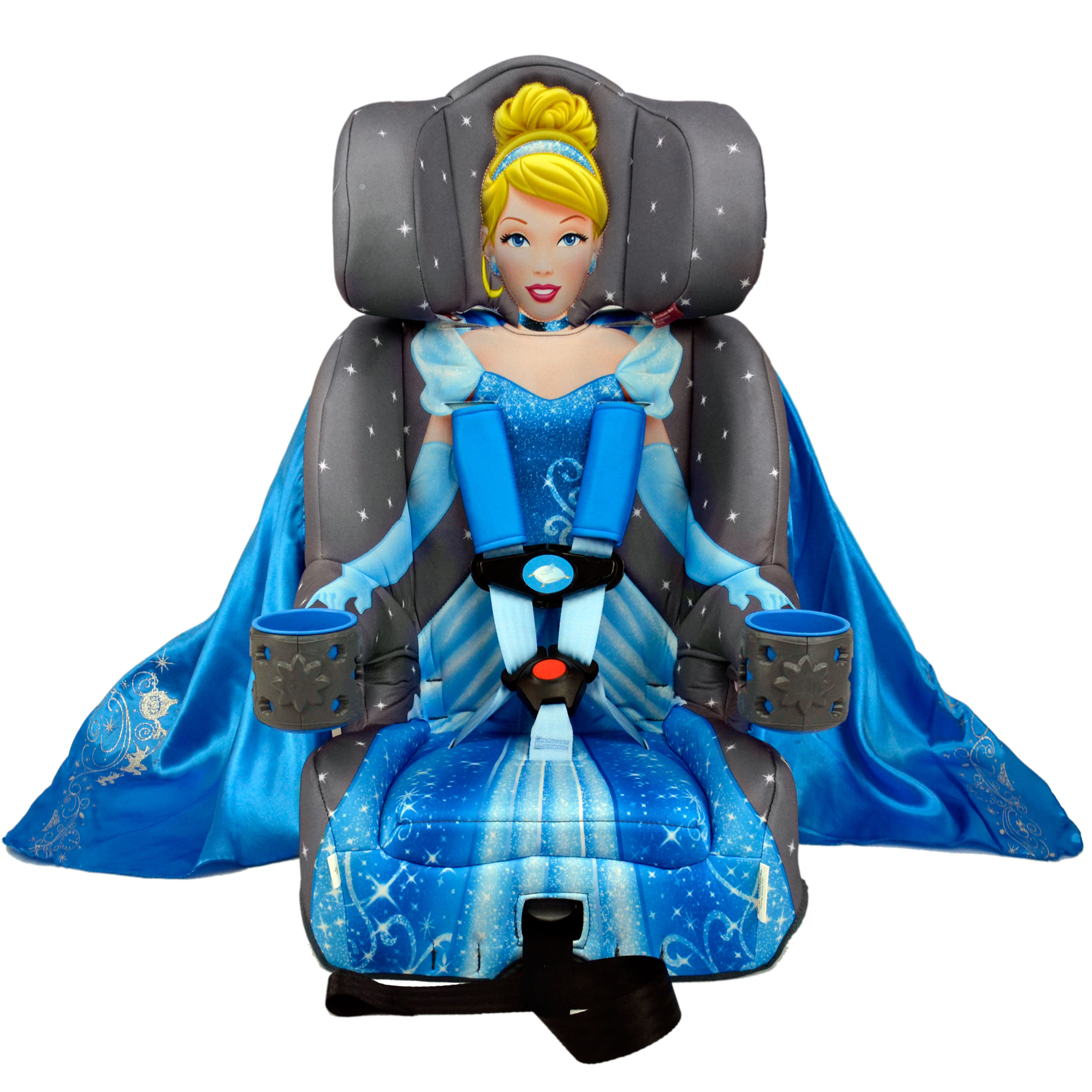 thumbnail video image 2 of KidsEmbrace Cinderella Platinum 2-in-1 Combination Harness to Booster Car, Forward-Facing Harness, Booster, Multi-Position Headrest, Toddler, 2 of 9