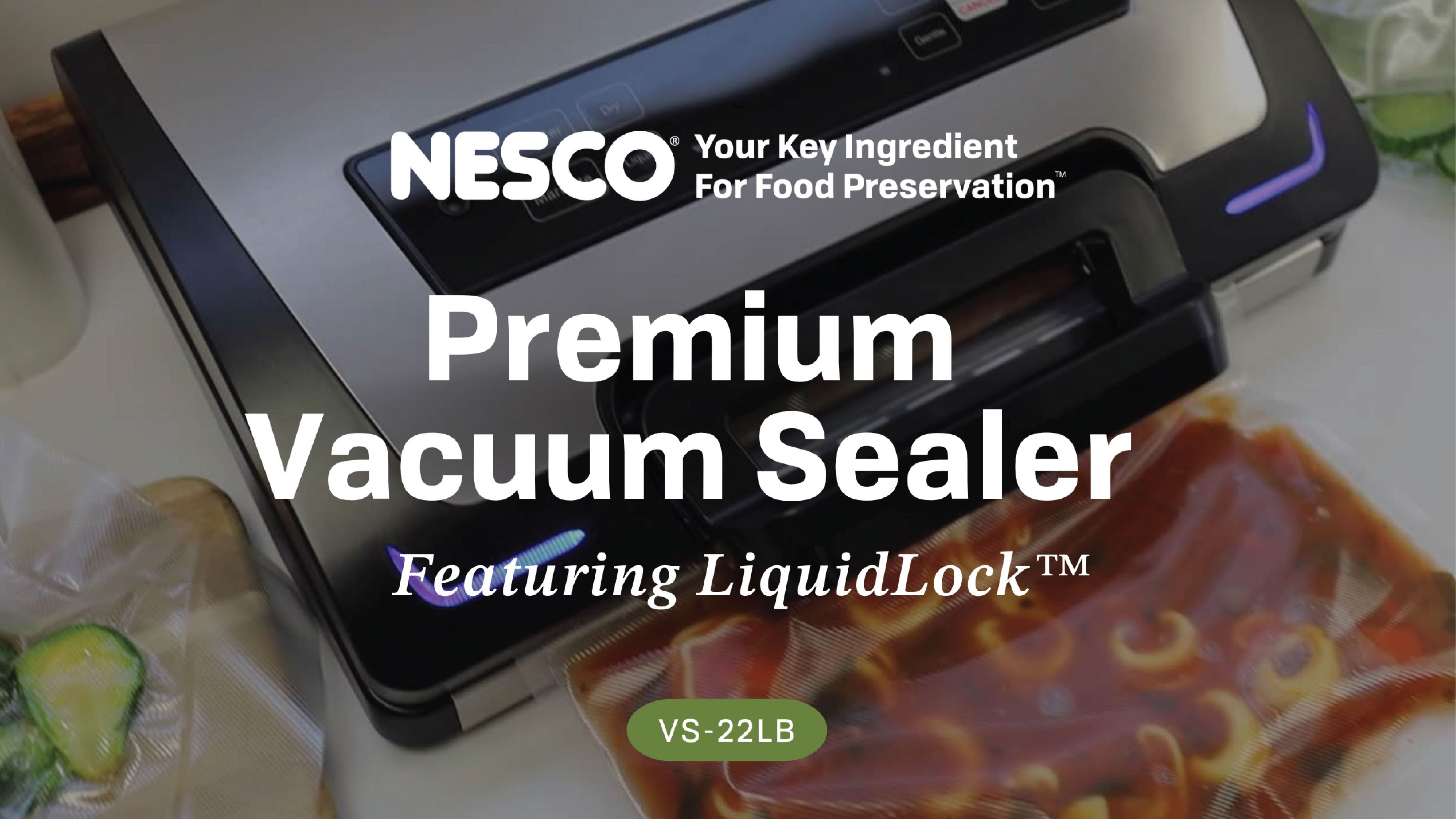 thumbnail video image 2 of Nesco LiquidLock Premium Vacuum Sealer Combo Kit, 2 of 7