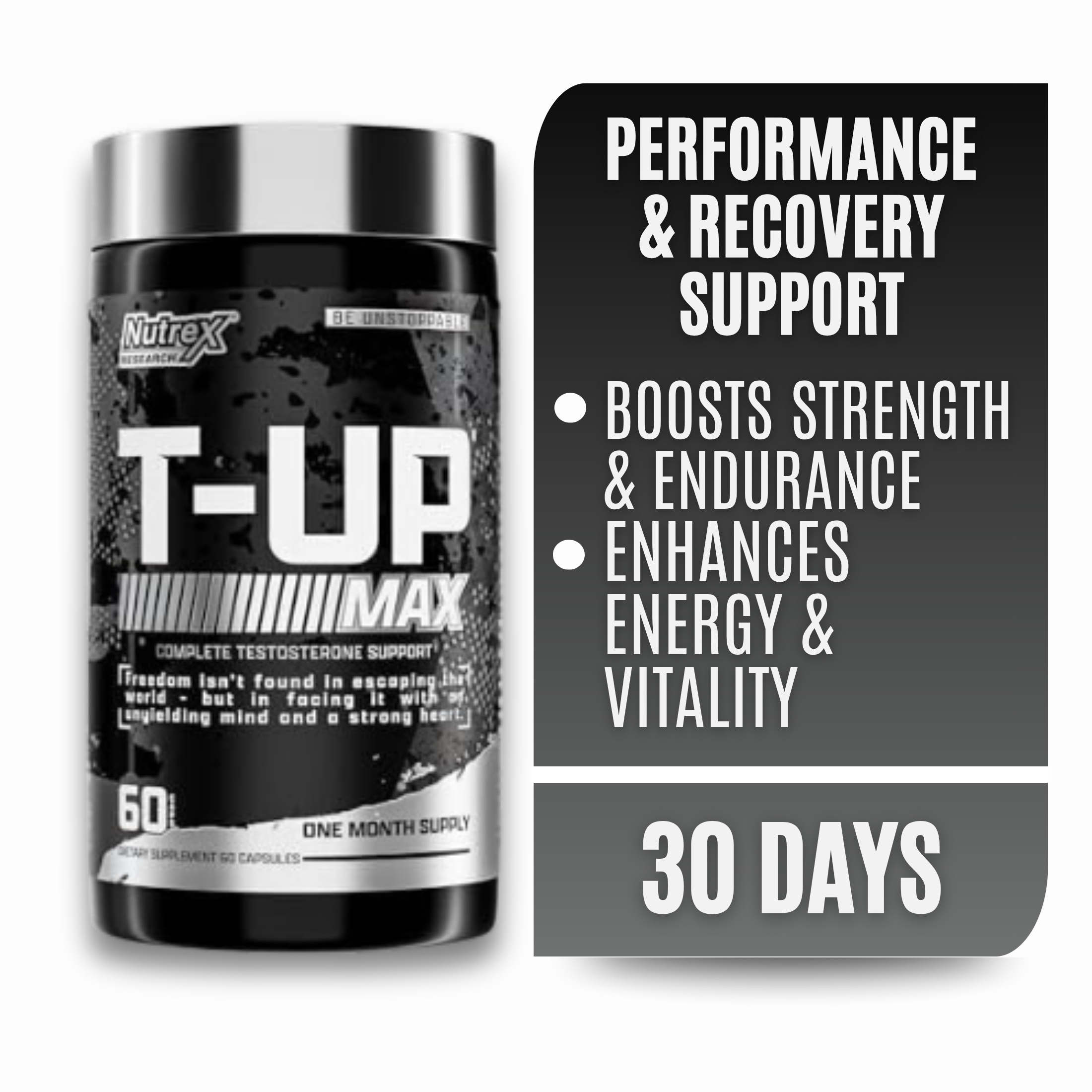 Nutrex Research T-Up Max Testosterone Support for Men 60 Capsules