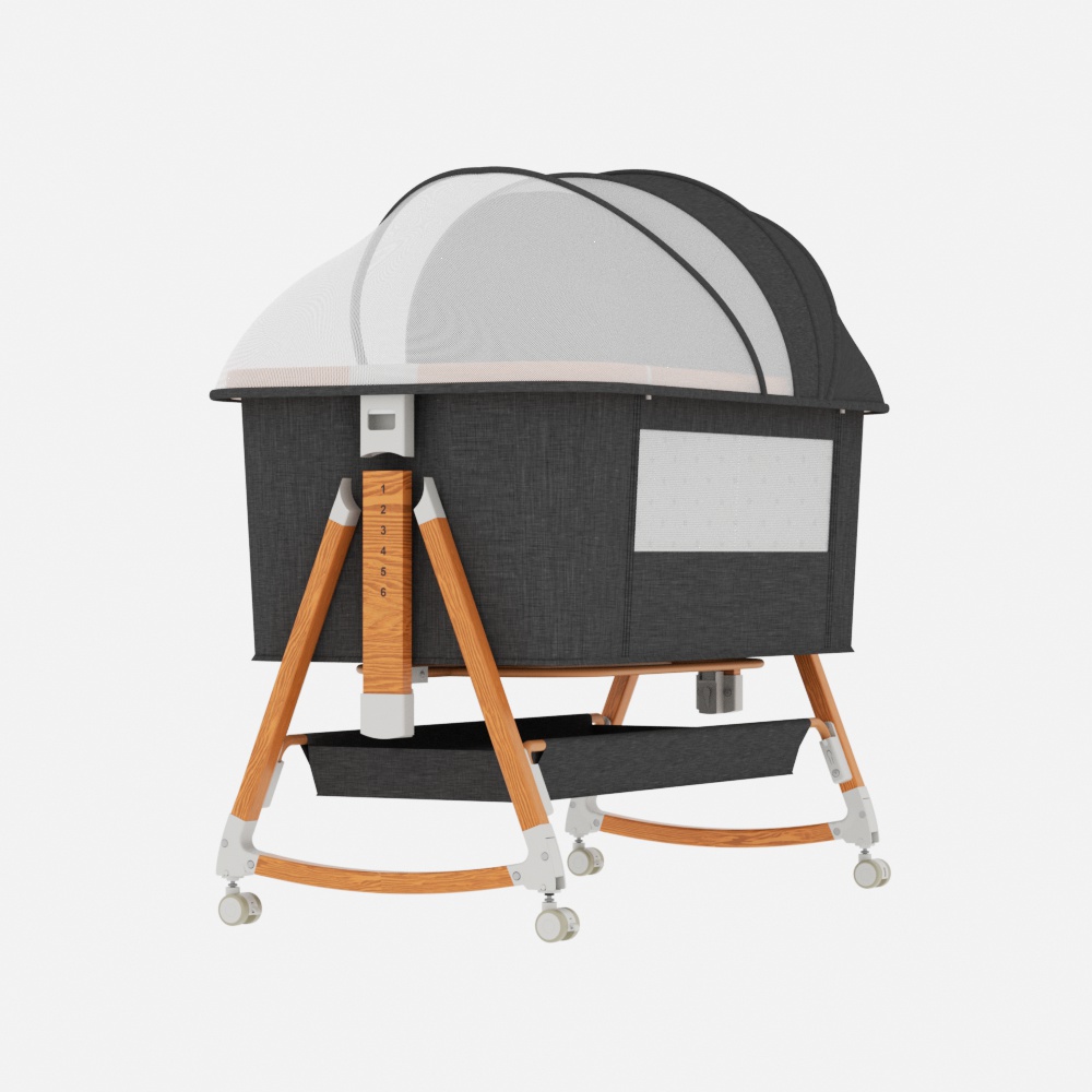 XJD 3 in 1 Baby Bassinet Bedside Sleeper, Height Adjustable