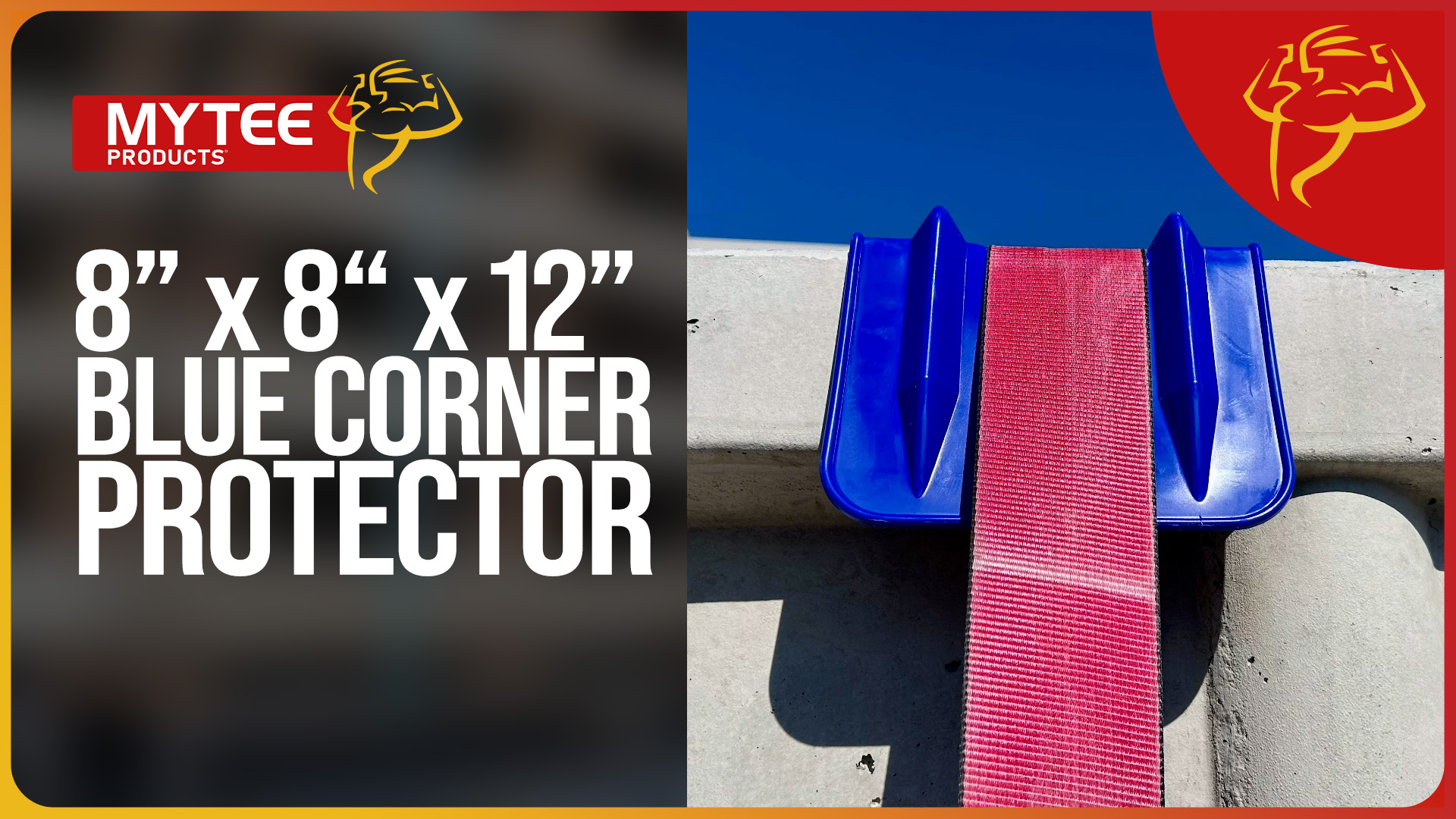 thumbnail video image 2 of Cargo Edge Protector Kit - 20Pcs 8" x 12" Blue V-Shaped Flatbed Corner Protectors for Cargo Loads & 1Pc 8 ft Extension Handle Pole with Locking Clamps for Easy Placement, 2 of 11