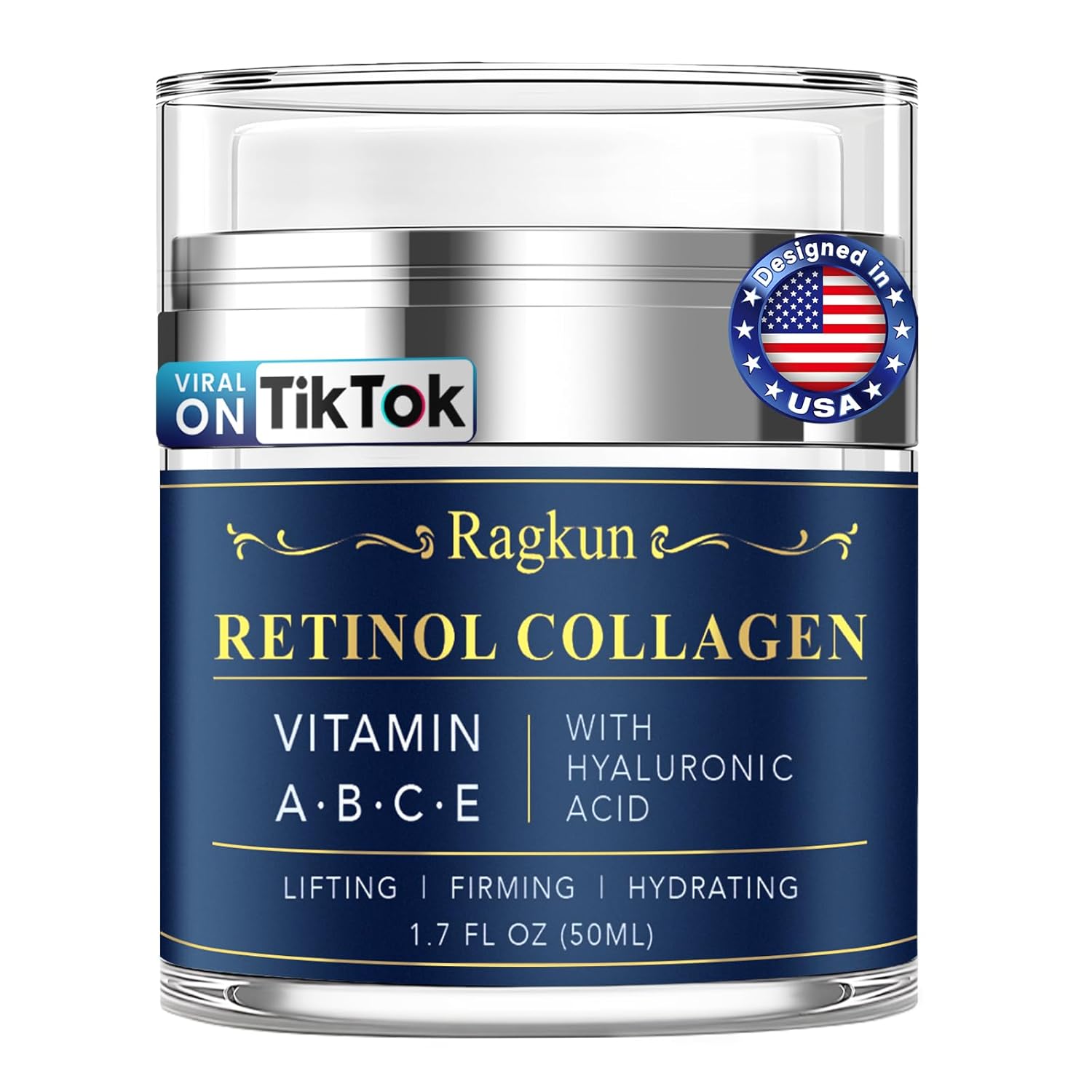thumbnail video image 2 of Retinol Cream for Face, Collagen Neck Creams for Tightening and Firming, Anti Aging Day & Night Facial Moisturizer for Women & Men, Instant Face Lift Wrinkle Cream 1.7 fl. oz., 2 of 2
