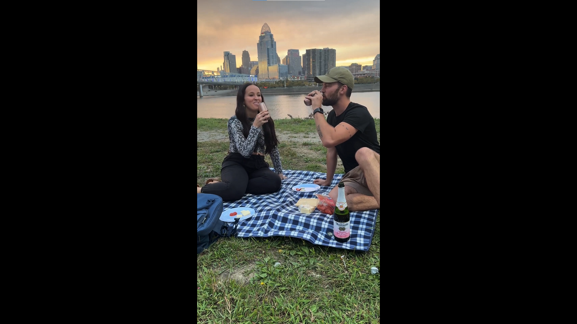 thumbnail video image 2 of Adventure Picnic Backpack for 2 with Accessories - Romantic Portable Picnic Basket Set, 2 of 3