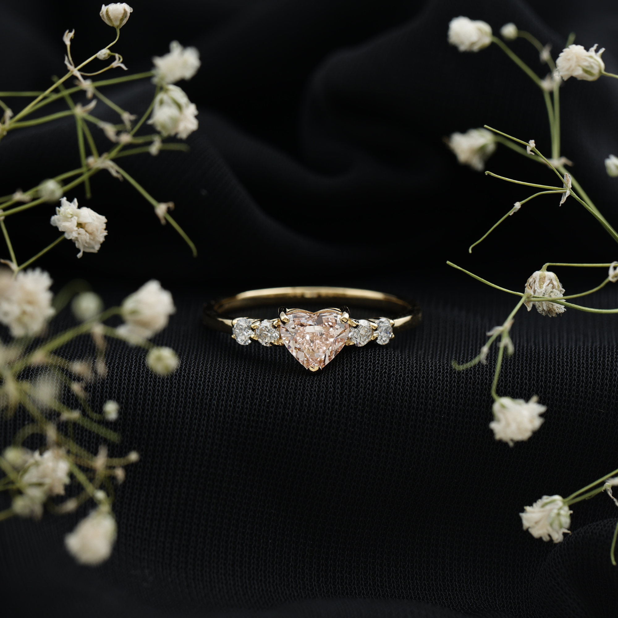 thumbnail video image 2 of Rosec Jewels IGI Certified Lab Grown Pink Diamond Heart Promise Ring - 1 Carat - VS1 Grade - Pink White Diamond Ring - Gift for Special Occasions, 10K Rose Gold, US 10.50, 2 of 9