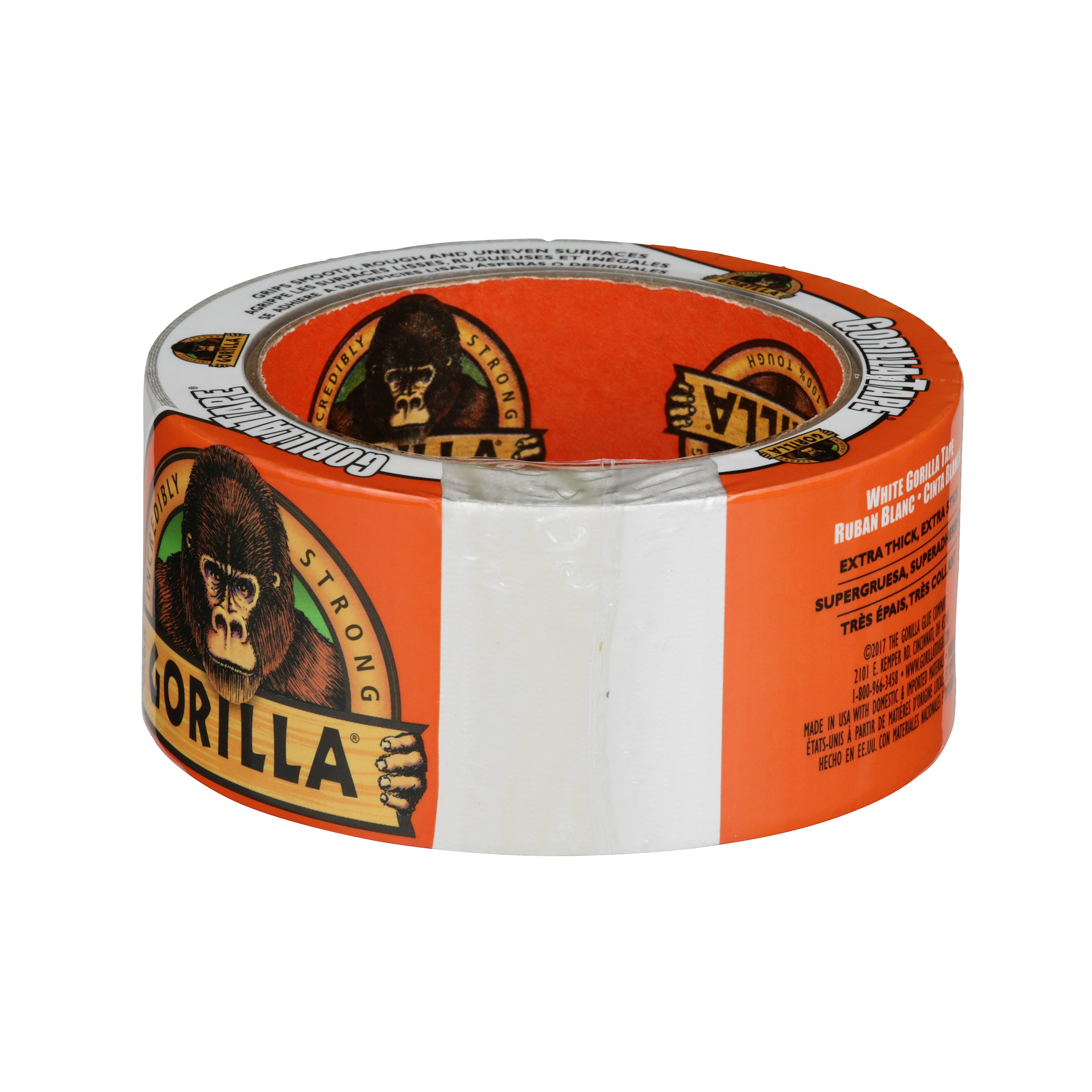 Gorilla White Tape Roll Gorilla tough Grips Smooth Rough Uneven Surfaces  10m 27m