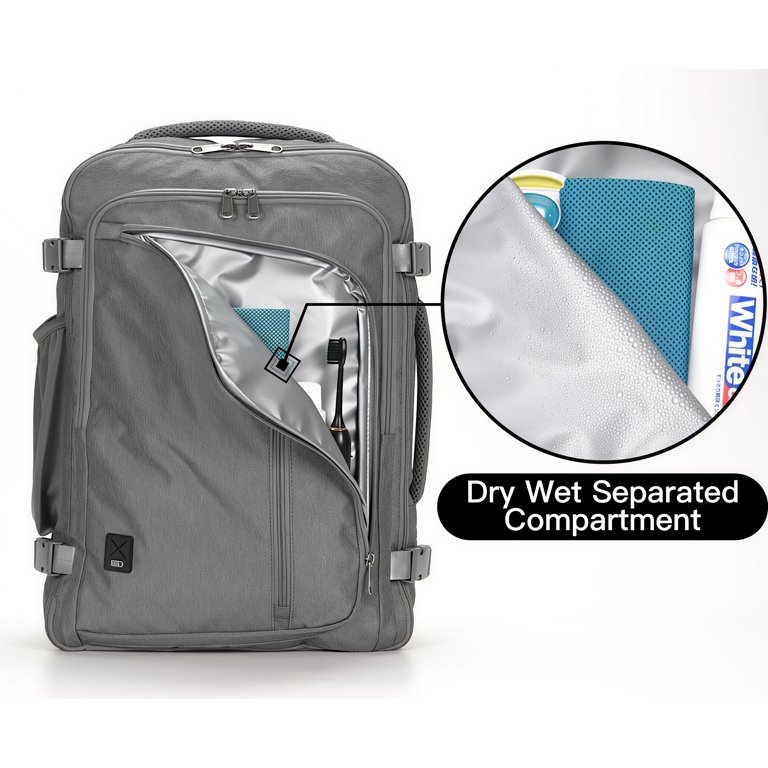 backpack with wet compartment laptop sleeve Vanta Eclipse Max 60L Electric Compression Travel It has a separate compartment for wet or dirty gear JARWAM 55L Travel Backpack, Carry