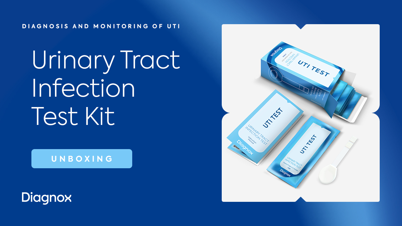 thumbnail video image 2 of Diagnox Health UTI Test Strips, Early Detecion of Urinary Tract Infections, Quick & Reliable Results in Minutes, Easy To Use At Home UTI Test For Men & Women, 6 Count, 2 of 10