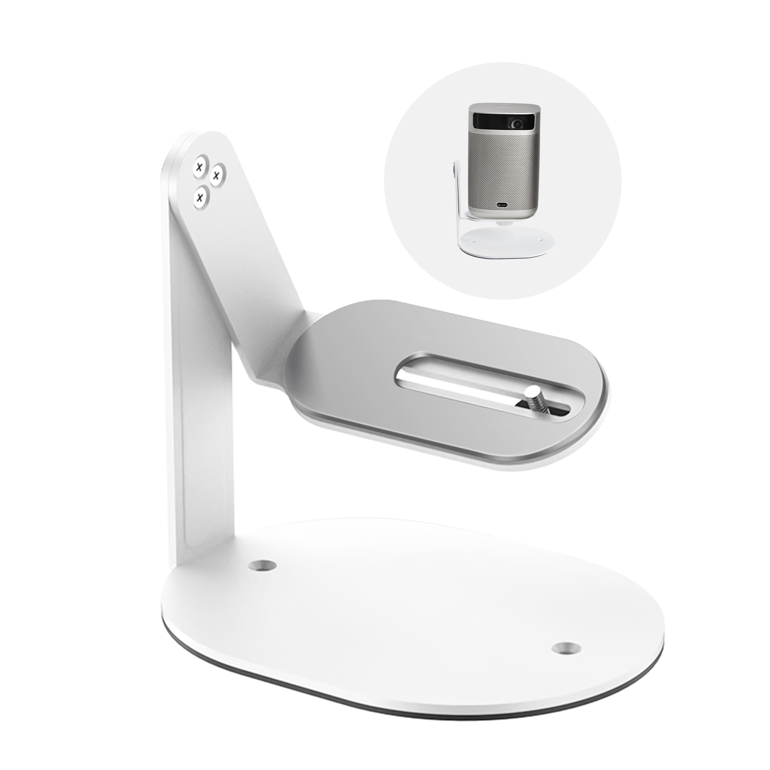 thumbnail video image 2 of Salange Universal Projector Mount Stand All Metal Rotatable Bracker Supports up to 6.6 lbs, 2 of 8