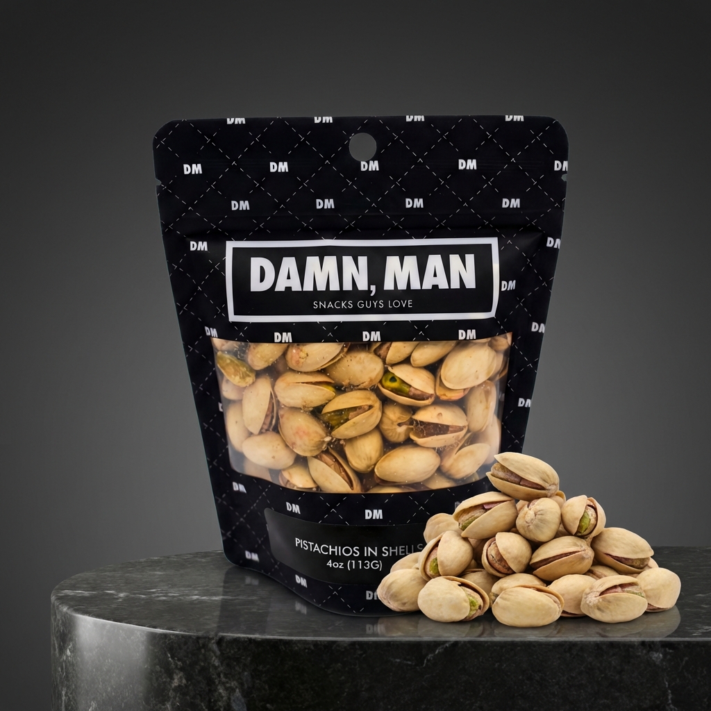 thumbnail video image 2 of Salted Shelled Pistachios - Premium Snack for Men - 1 lb Gourmet Nuts 4 bags - 4 oz ea. 1 lb Total, 2 of 7