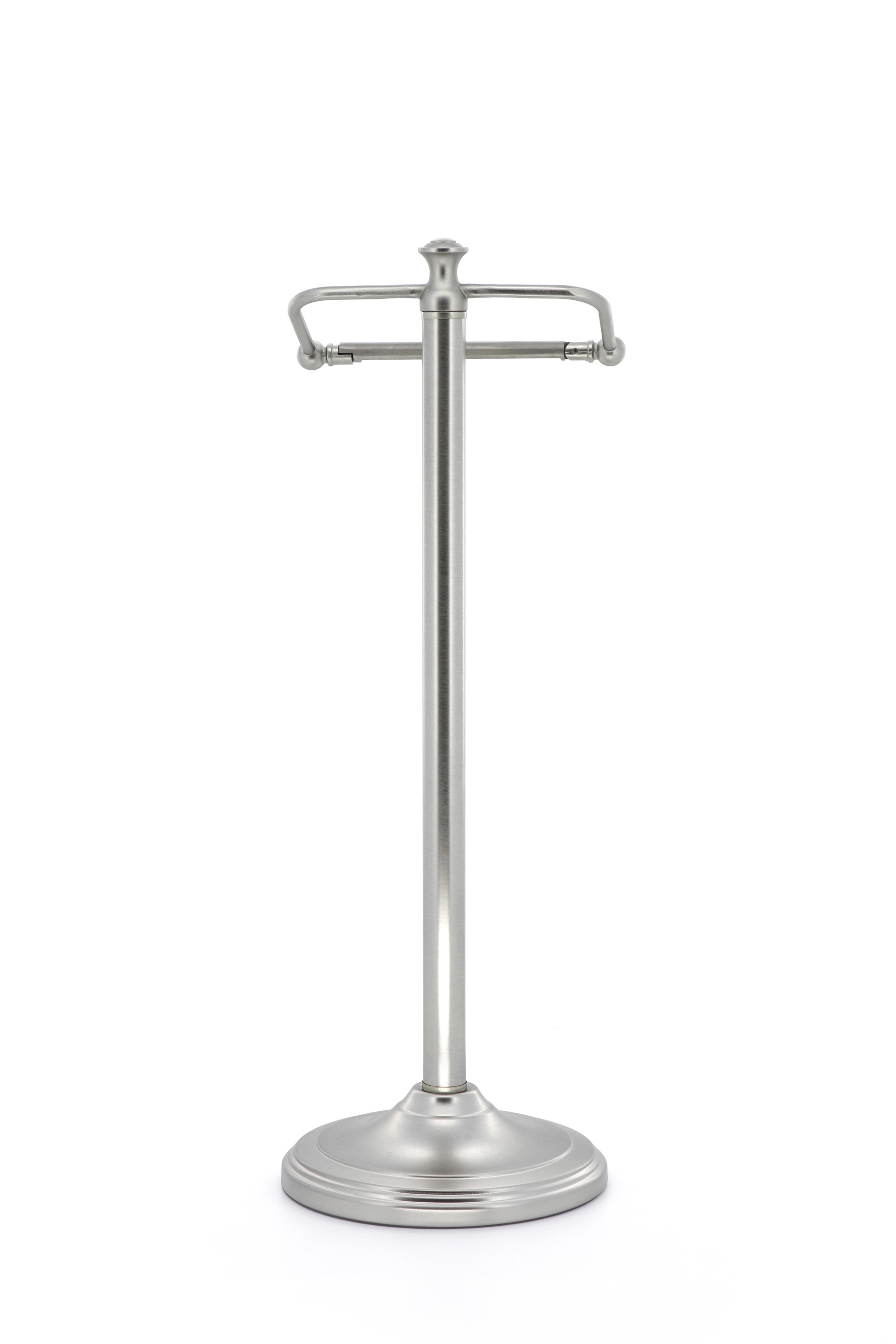 Delta Freestanding Toilet Paper Holder with Shelf and Reserve in Flat  Nickel 46609-FN - The Home Depot