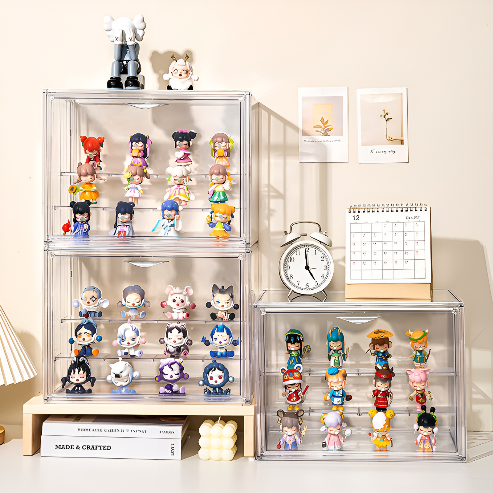 thumbnail video image 2 of Clearance！3pcs Clear Acrylic Display Box,Transparent Storage Organizer Case- Dustproof Stackable Storage Bins for Figures Toys Collectibles, 3 Tiers, 2 of 8
