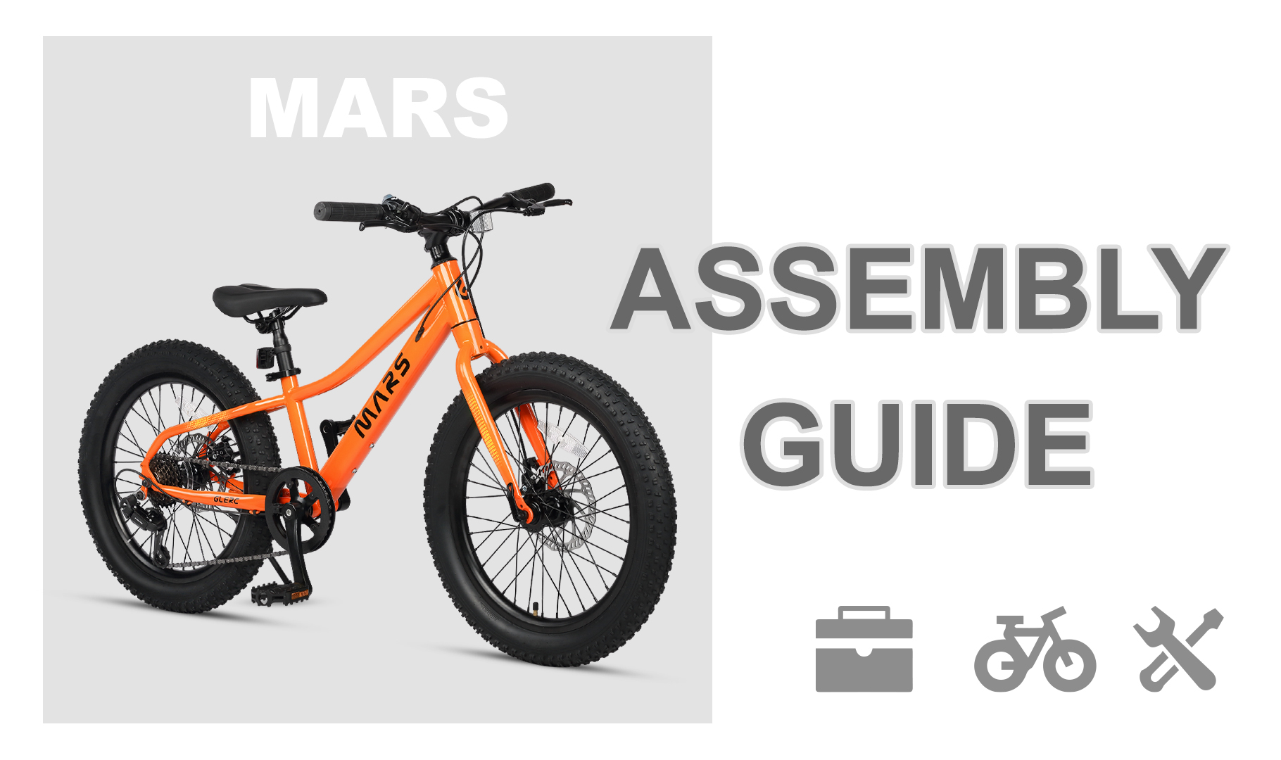 Glerc Mars Kids Mountain Bike, 20 Inch Fat Tire, 6 Speed, 2.8-Inch