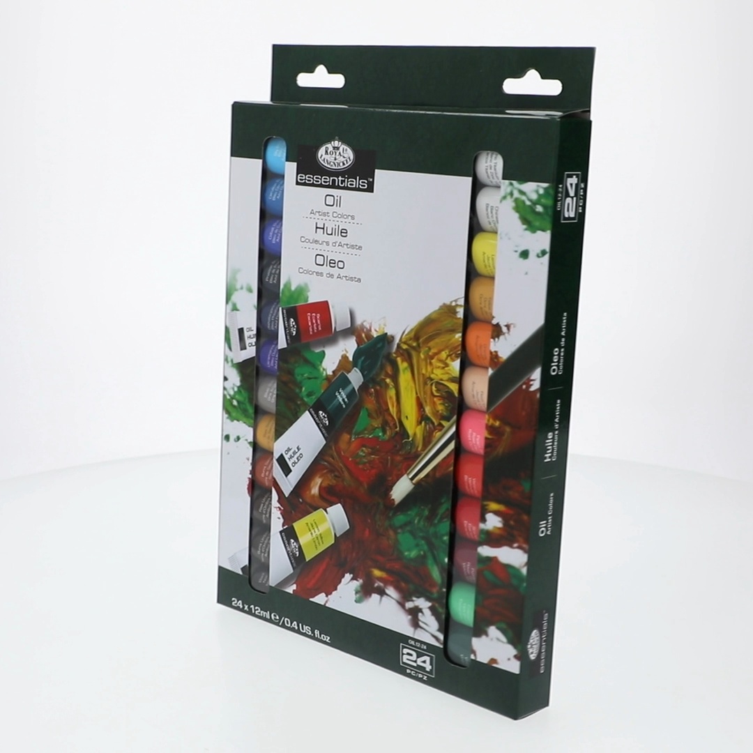 Royal & Langnickel Artist Oil Paint Tubes - Highly Pigmented, 12ml Tubes, Set Of 24 Colors