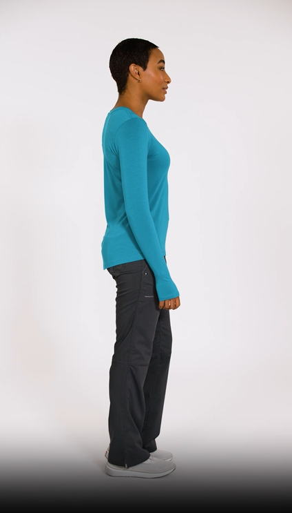 thumbnail video image 2 of Healing Hands Knits Women's Mackenzie Tee 's Long Sleeve Medical Scrub Tee, 2 of 8