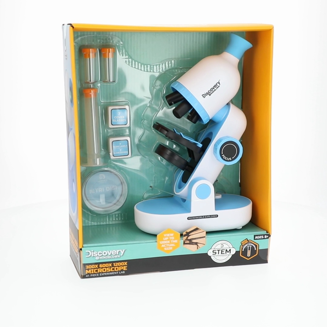 Discovery #MINDBLOWN 1200X, 600X, 300X Microscope, 41-Piece