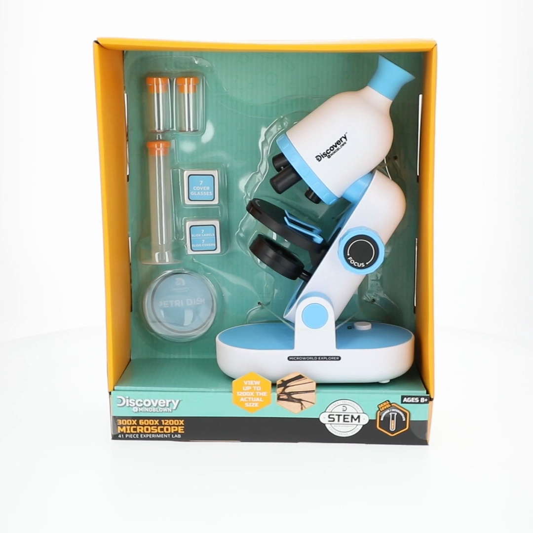 Discovery #MINDBLOWN 1200X, 600X, 300X Microscope, 41-Piece
