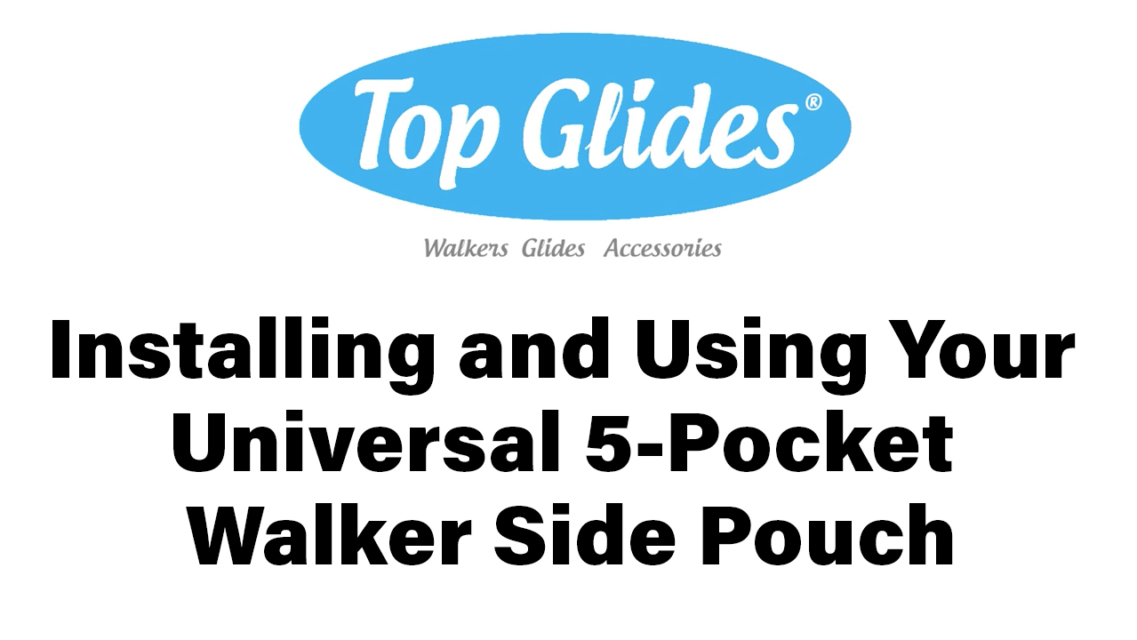 thumbnail video image 2 of Top Glides Universal 5-Pocket Side Bag/Tote/Pouch - Gray, 2 of 9