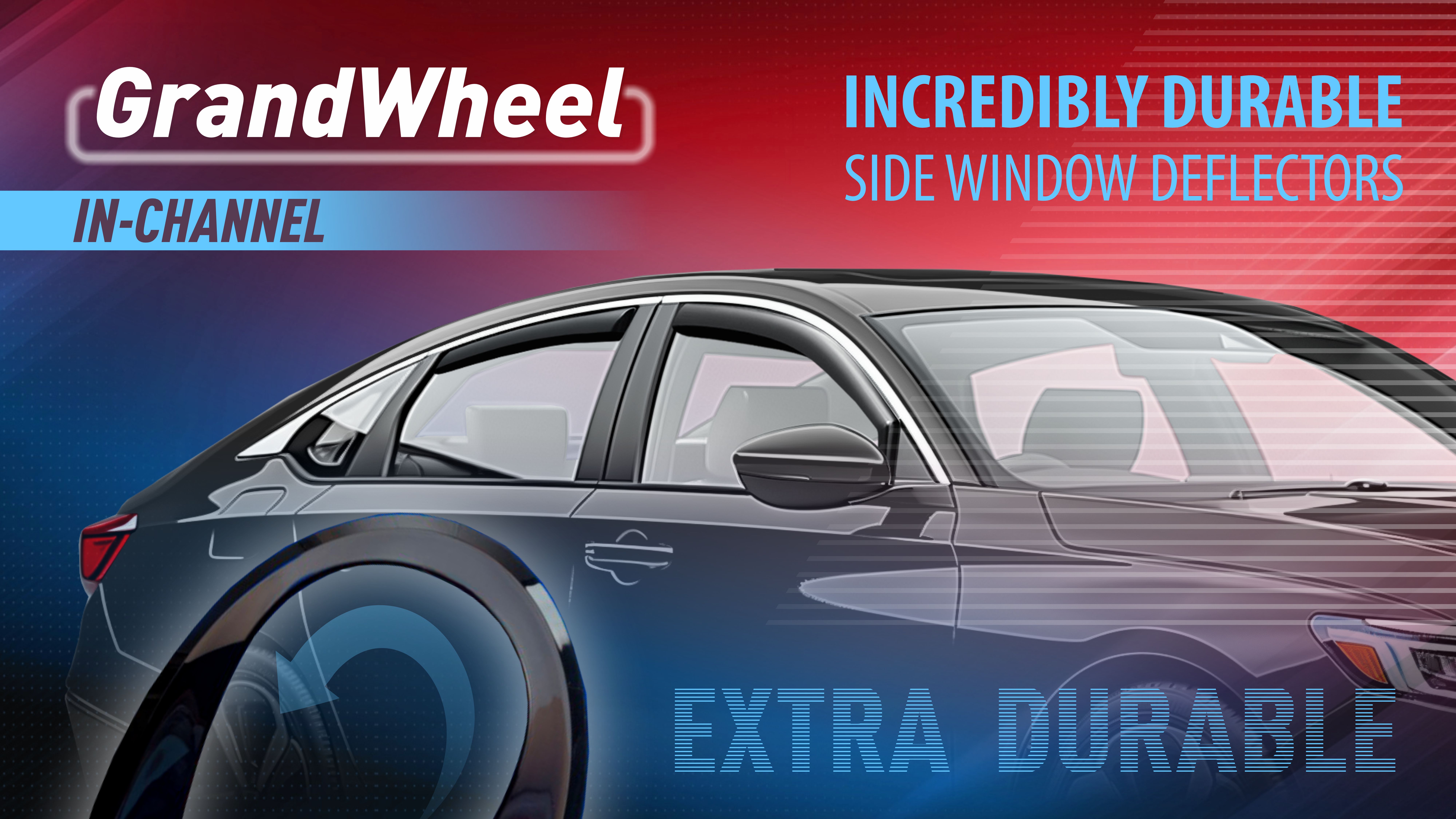 thumbnail video image 2 of GrandWheel Co Window Deflectors Smoke Tinted In-Channel Side Window Vent Visor Deflectors Rain Guards Compatible with Toyota Tundra 2022-2025 CrewMax - 4pcs. GW0993, 2 of 9
