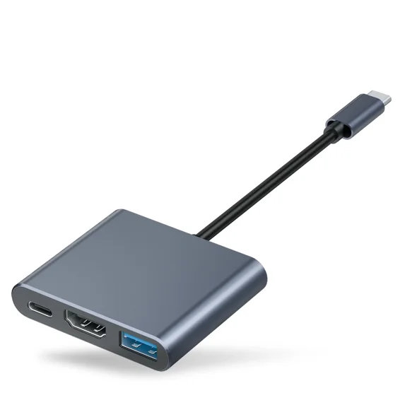 thumbnail video image 2 of USB C Hub To HDTV Adapter, USB Hub 4K Video and Audio Converter. USB Hub with PD 100W Fast Charging and USB 3.0 Port 10Gbps, 2 of 7