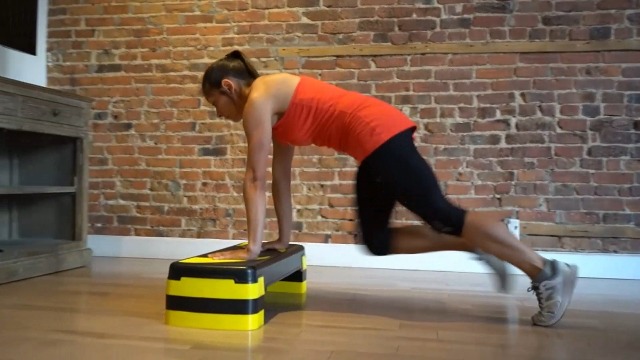 thumbnail video image 2 of PRISP Adjustable Exercise Step Platform - 3 Levels (4''/6''/8'') 31" Fitness Stepper for Aerobic Workouts, 2 of 9