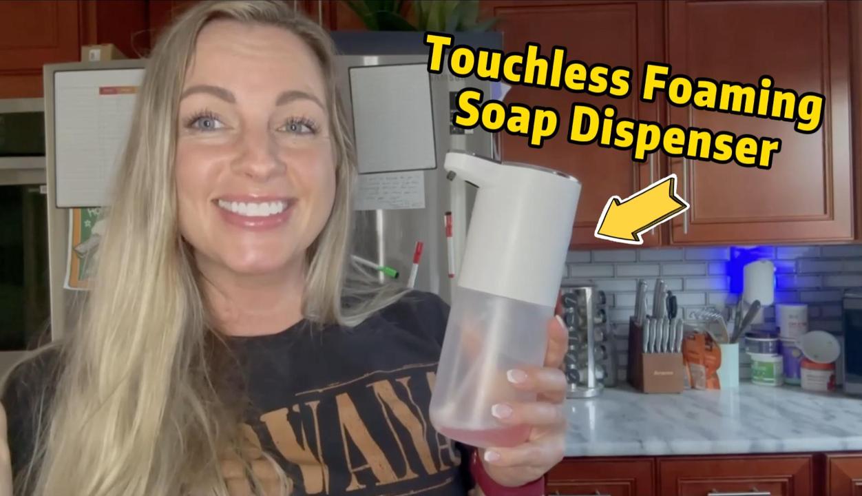 thumbnail video image 2 of Automatic Soap Dispenser Touchless – 400ml Foaming Hand Soap Dispenser for Bathroom & Kitchen, Wall Mount or Countertop, 4 Adjustable Foam Levels, Rechargeable, IPX5 Waterproof, 2 of 10