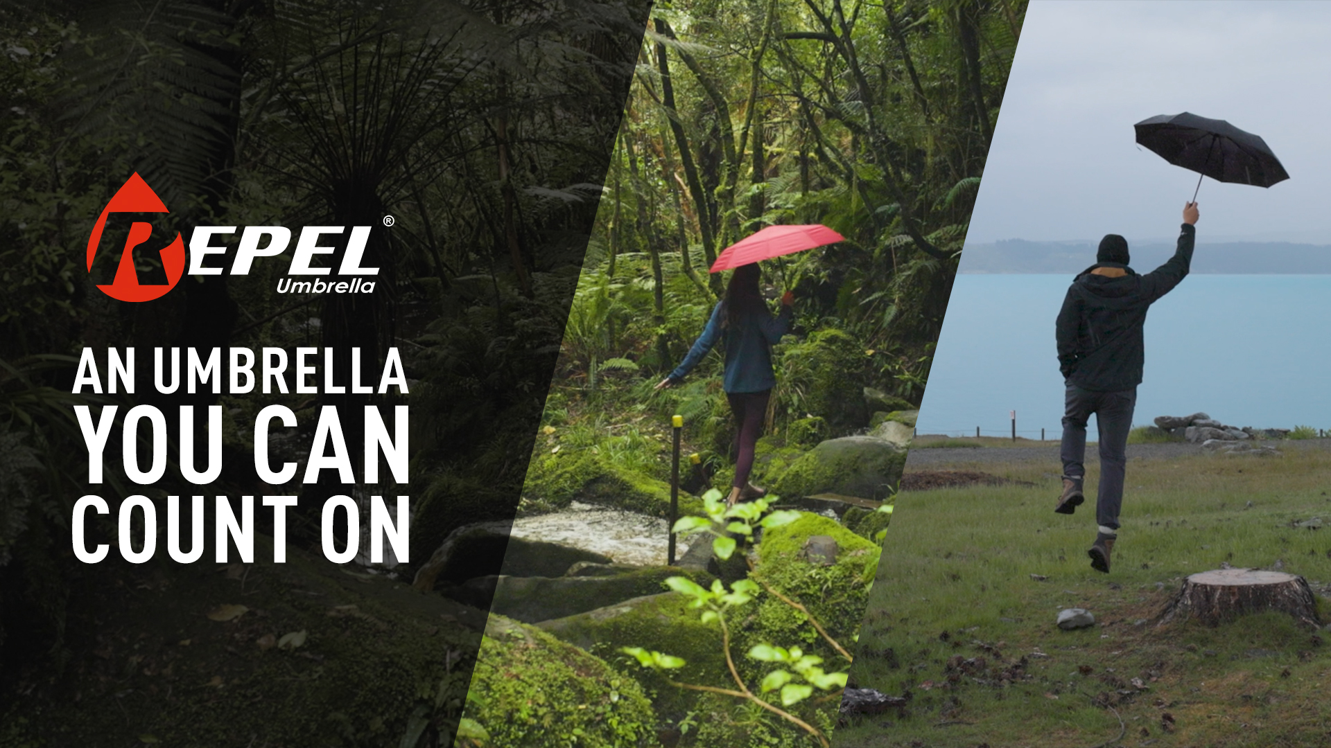 thumbnail video image 2 of Repel Umbrella – Windproof Travel Umbrella Compact, UV Protection, Double-Vented Canopy, Portable, 2 of 9