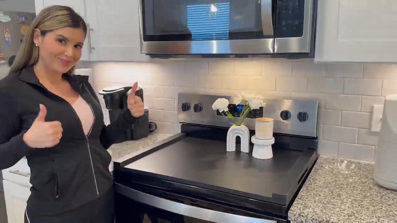 thumbnail video image 2 of HAIDAIYA Noodle Board Stove Cover, Stove Top Covers for Electric 30"L X 22"W, Stove Top Covers for Gas Burners, Sink Cover for Counter Space, Durable Easy Clean Countertop, Wood Color, 2 of 8