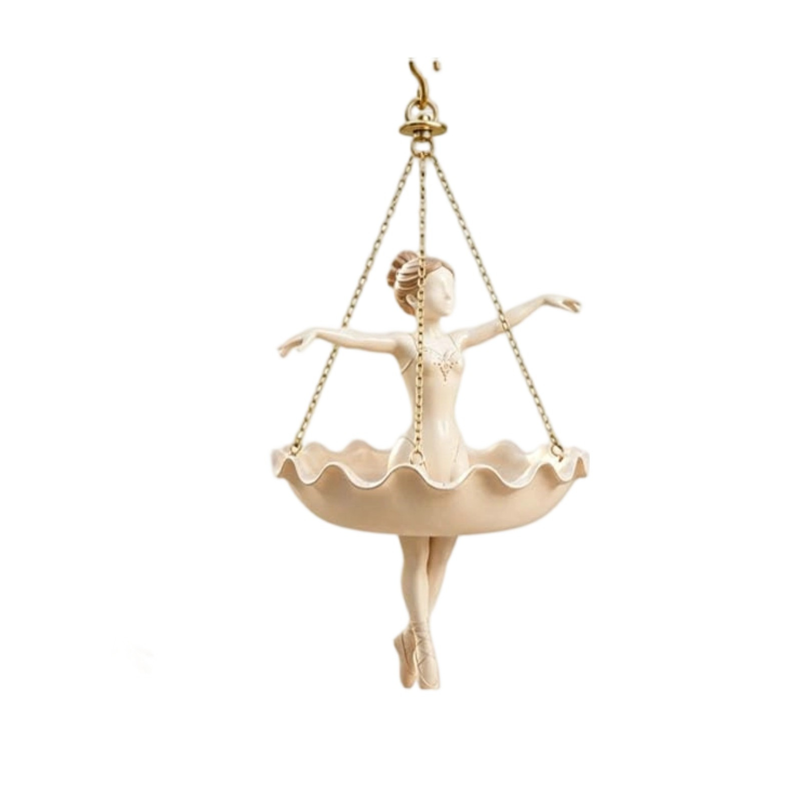 thumbnail video image 2 of Ballerina Hanging Flower Pot, Whimsical Dancer Design with Sculpted Pose, Decorative Hanging Garden Container for Flowers, Vines, Herbs, Patio, Balcony, Porch, Living Room, Garden Decor, 5.91in, 2 of 10