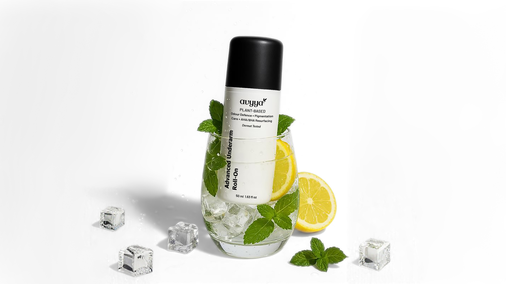 thumbnail video image 2 of Avyya Advanced Underarm Roll-On Deodorant for Women and Men | 0% Alcohol, Plant-Based, 48H Odour Protection | Brightens Skin and Exfoliates | Sensitive Skin | 1.63 fl oz, 2 of 9