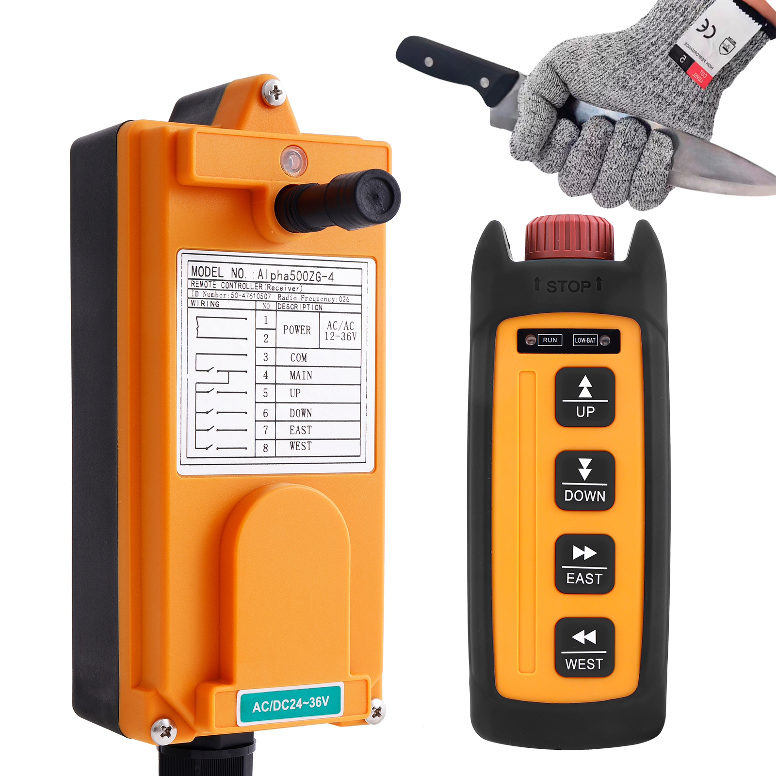thumbnail video image 2 of 4 Channel Mini Industrial Wireless Crane Radio Remote Control 220V AC for Electric Chain Hoist Overhead Bridge Travelling Crane Truck Transmitter and Receiver, 2 of 2